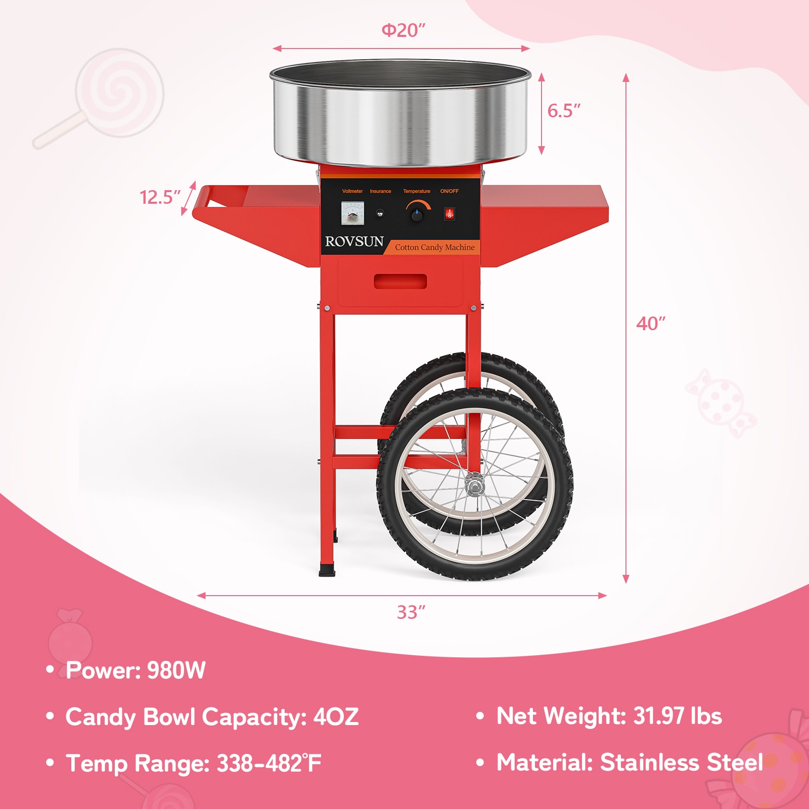 ROVSUN LW-G46000611 Cotton-Candy-Makers - View #2