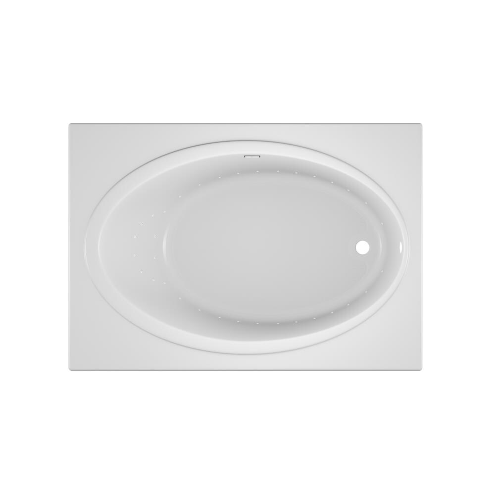 NOVA 60 in. x 42 in. Acrylic Rectangular Drop-in Bathtub in Black