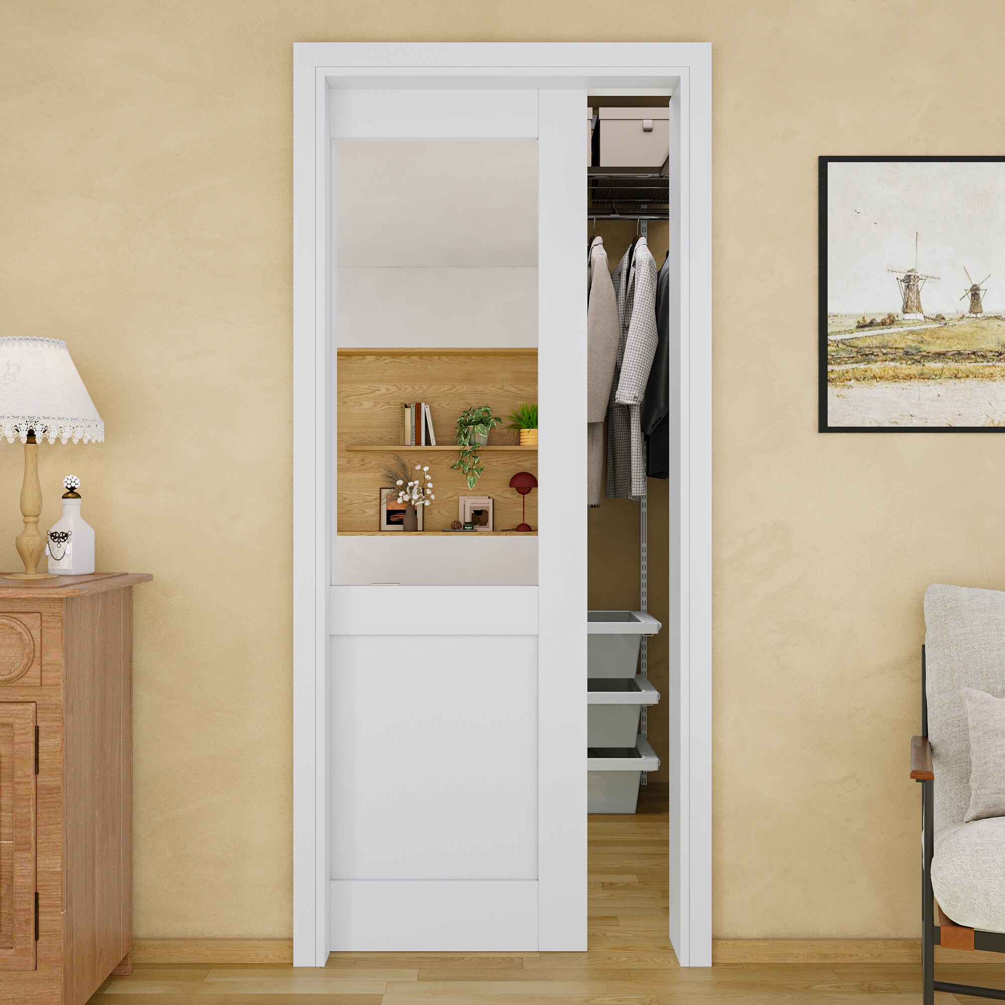 JUJUBON IN-PDPDFSC-HGMR-32 Pocket-Doorframe-Screens - View #2