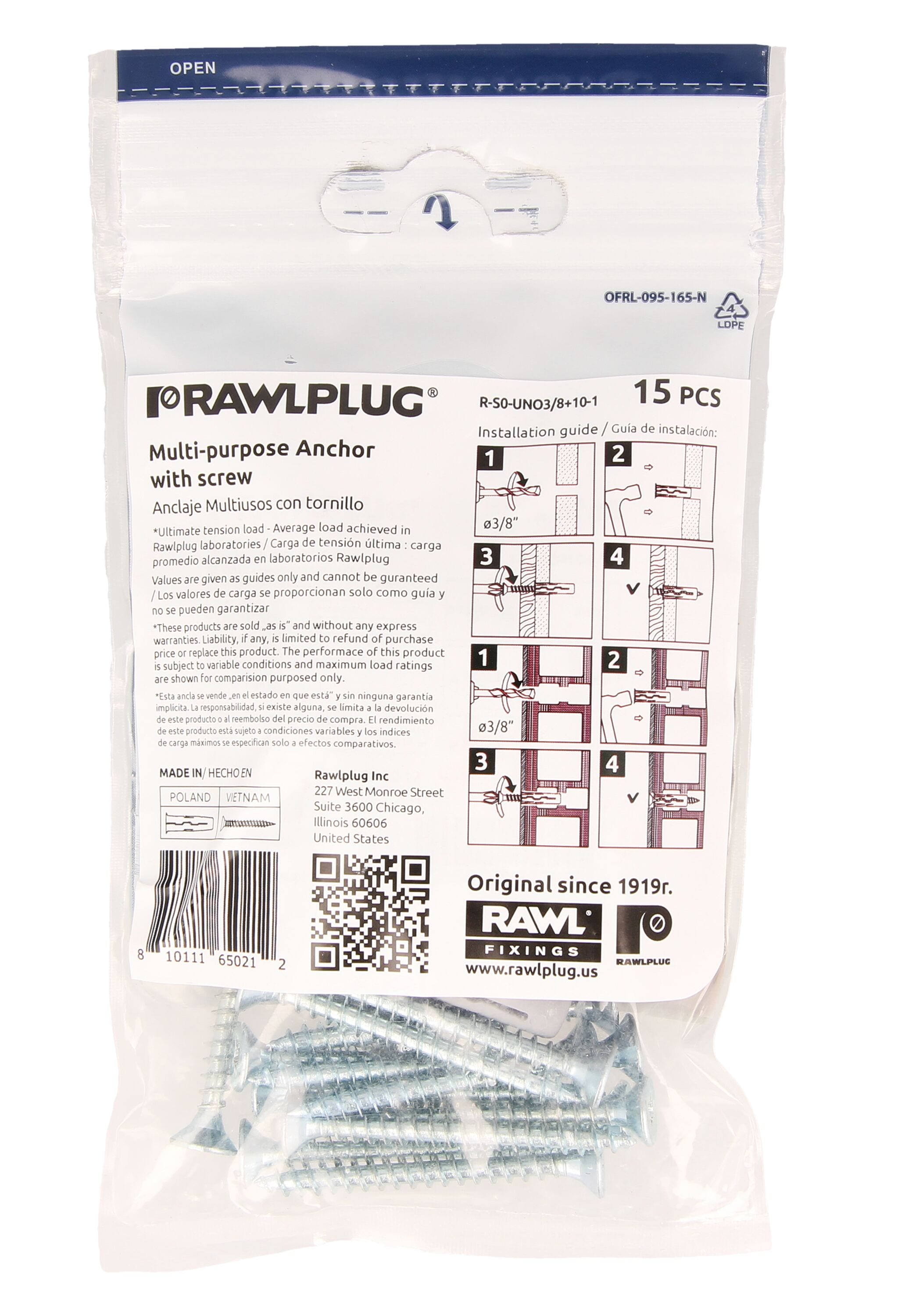 Rawlplug R-S0-UNO38+10-1 Drywall-Anchors - View #4