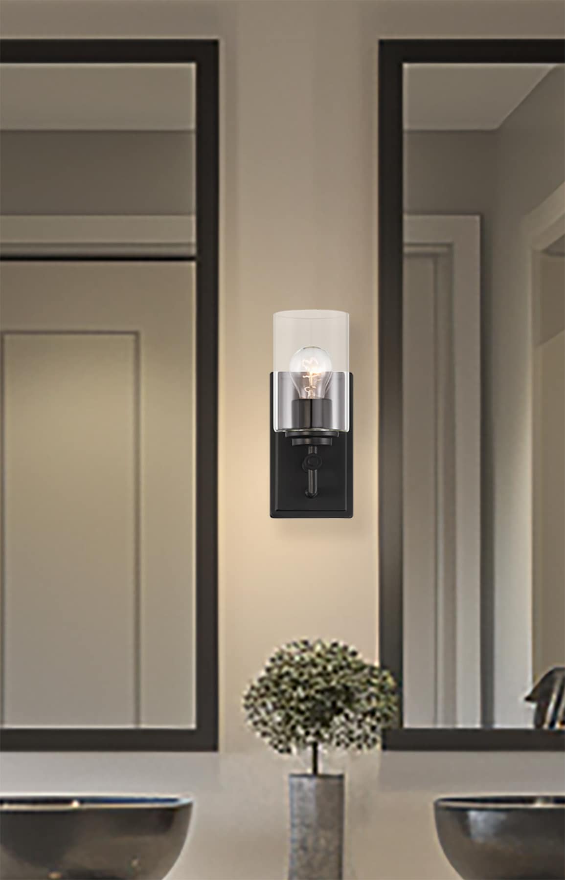 Minka Lavery 2641-66A Binsly 4.5-in 1 -Light Matte Black Modern/contemporary Vanity light