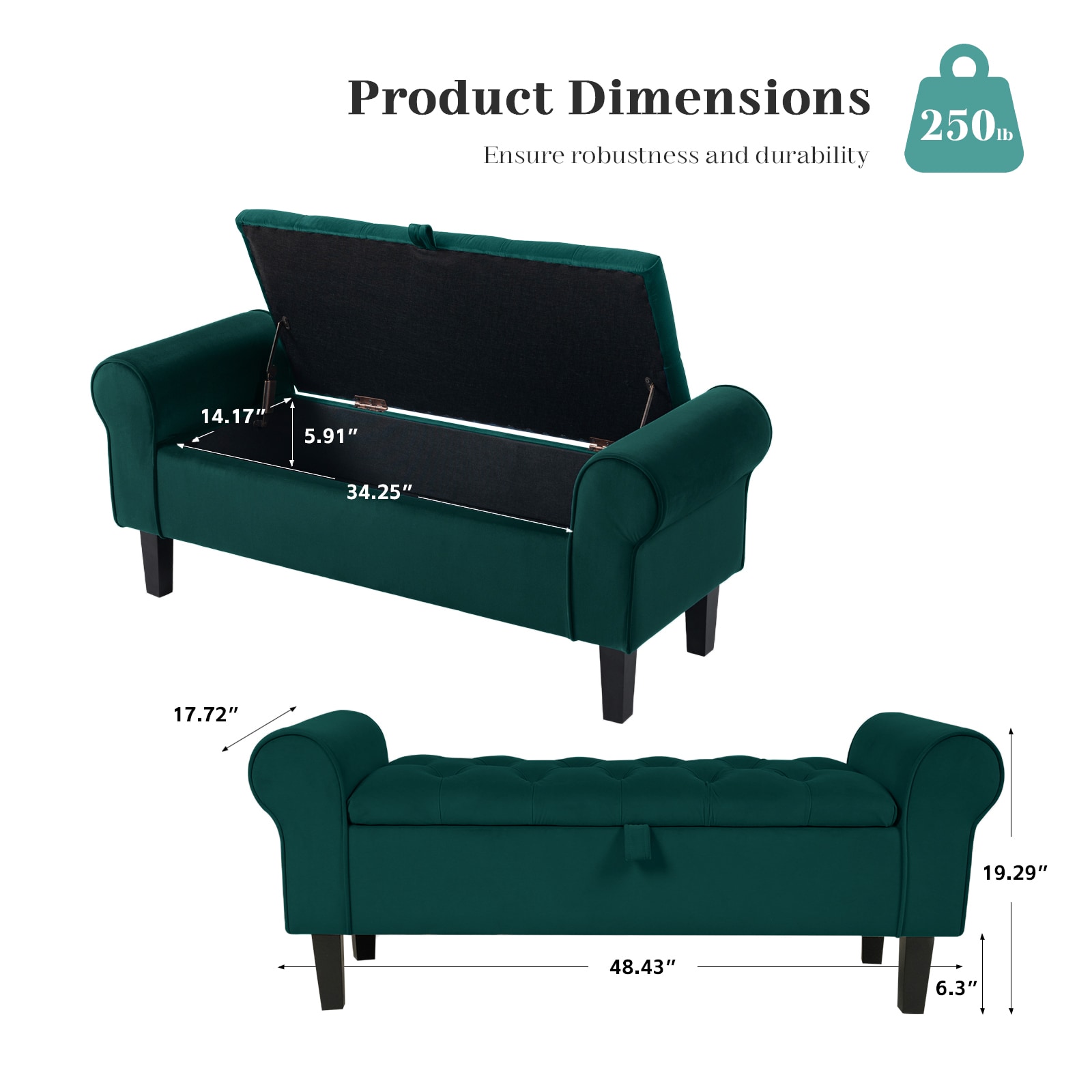 JEAREY JE-MHWKQC-WH-CK Indoor-Ottomans - View #4