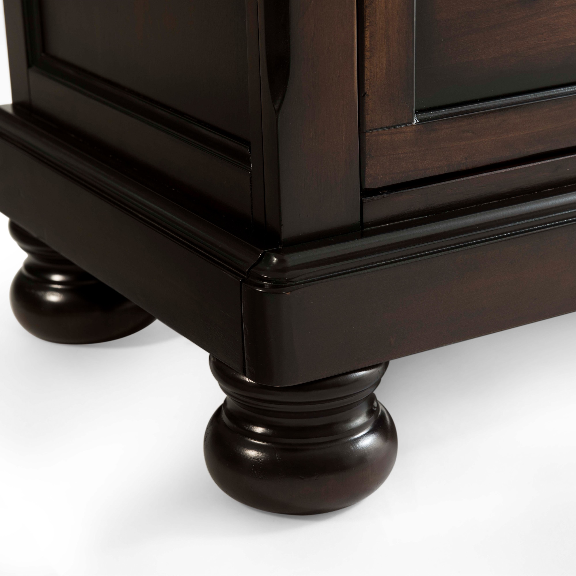 Kingsley 65" Brown Wood Dresser with Mirror and Felt-Lined Drawer