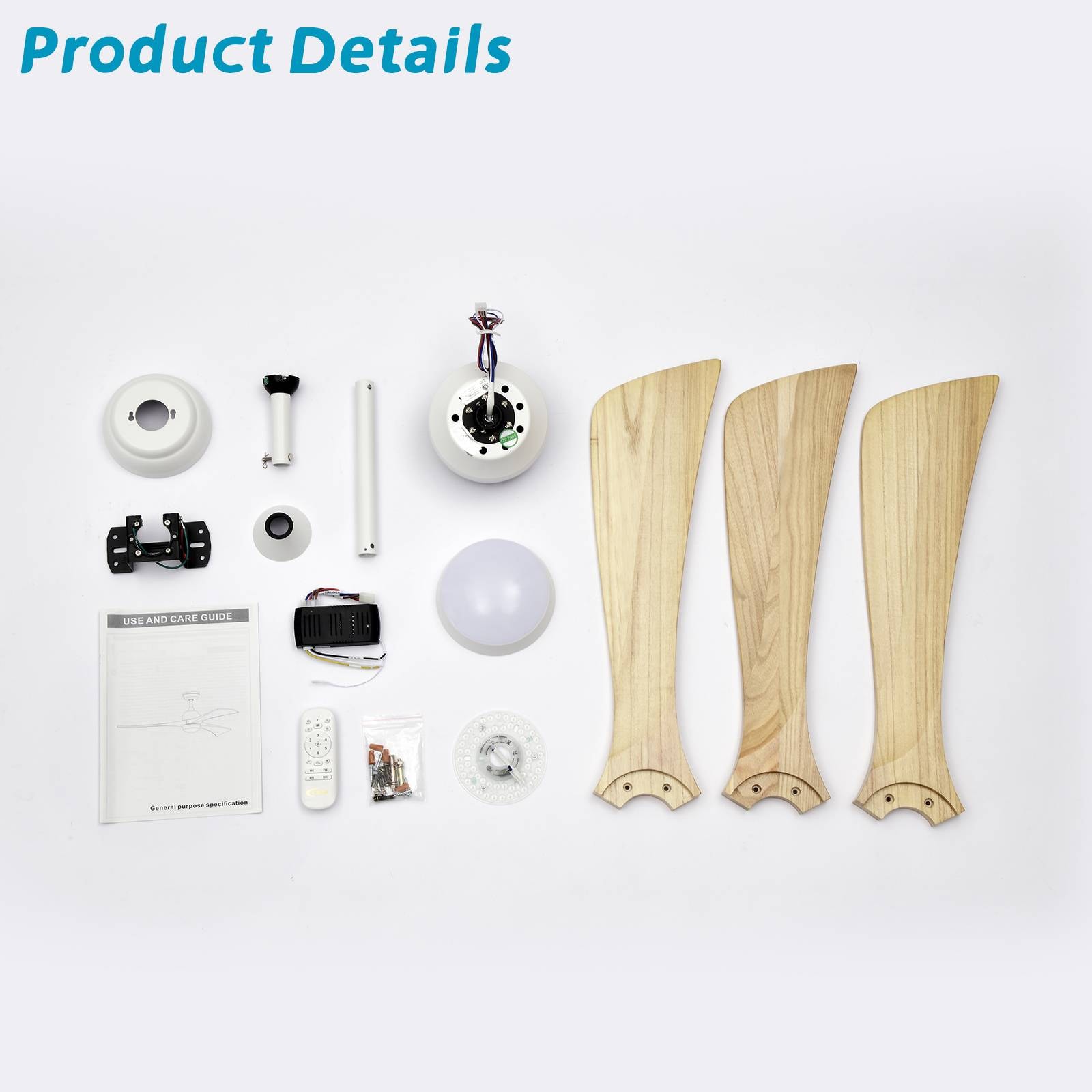 WELLFOR TTC50488BK Ceiling-Fans - View #7