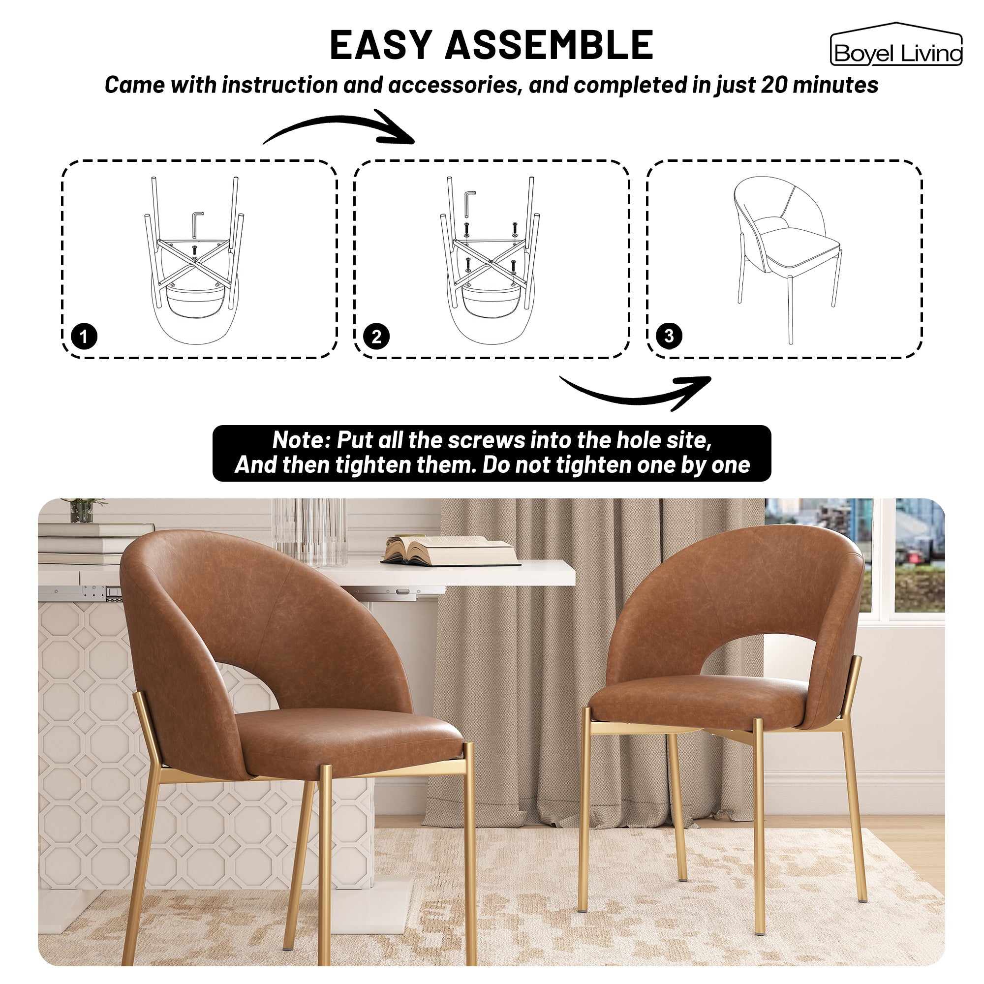 Boyel Living BLDC2433BR Dining-Chairs - View #7