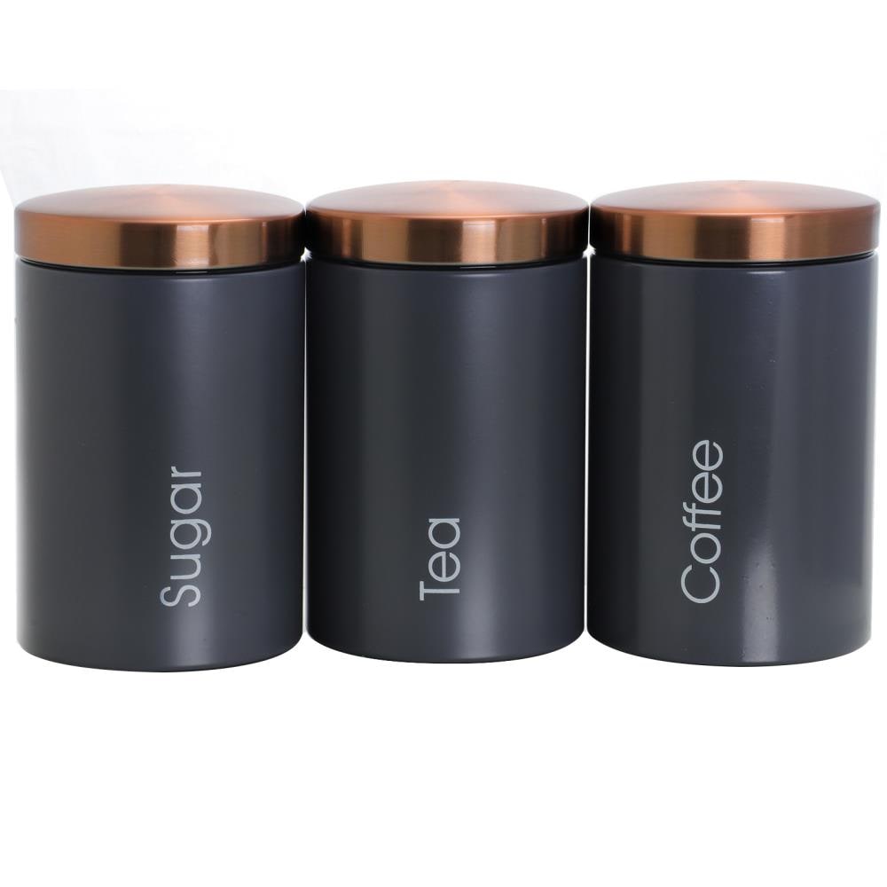 MegaChef 3 -Pack Multisize Aluminum BPA-Free Canister set with Lid
