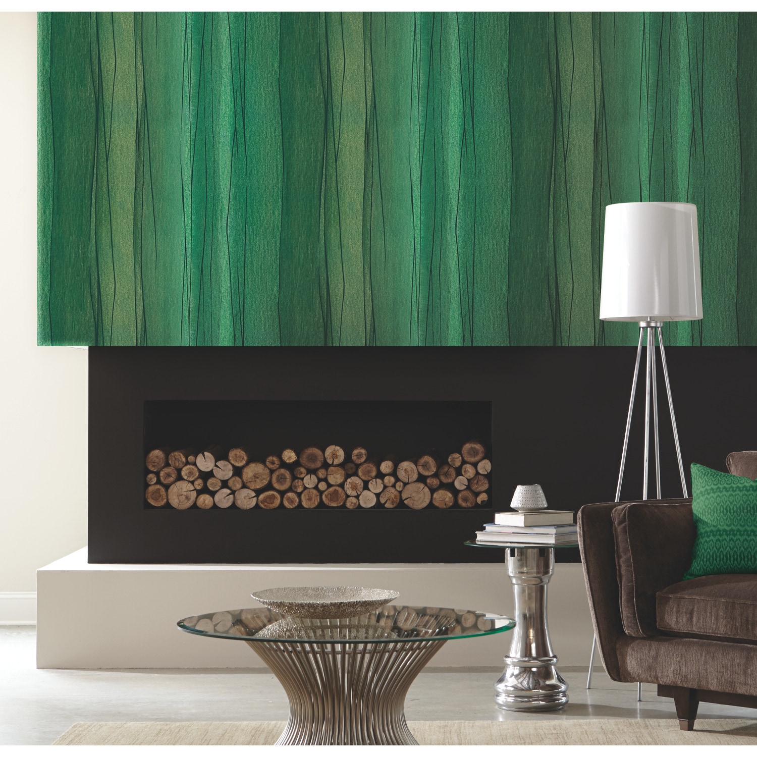 RoomMates RMK11690RL 28.29-Sq. Feet Green Vinyl Novelty Self-adhesive Peel and Stick Wallpaper