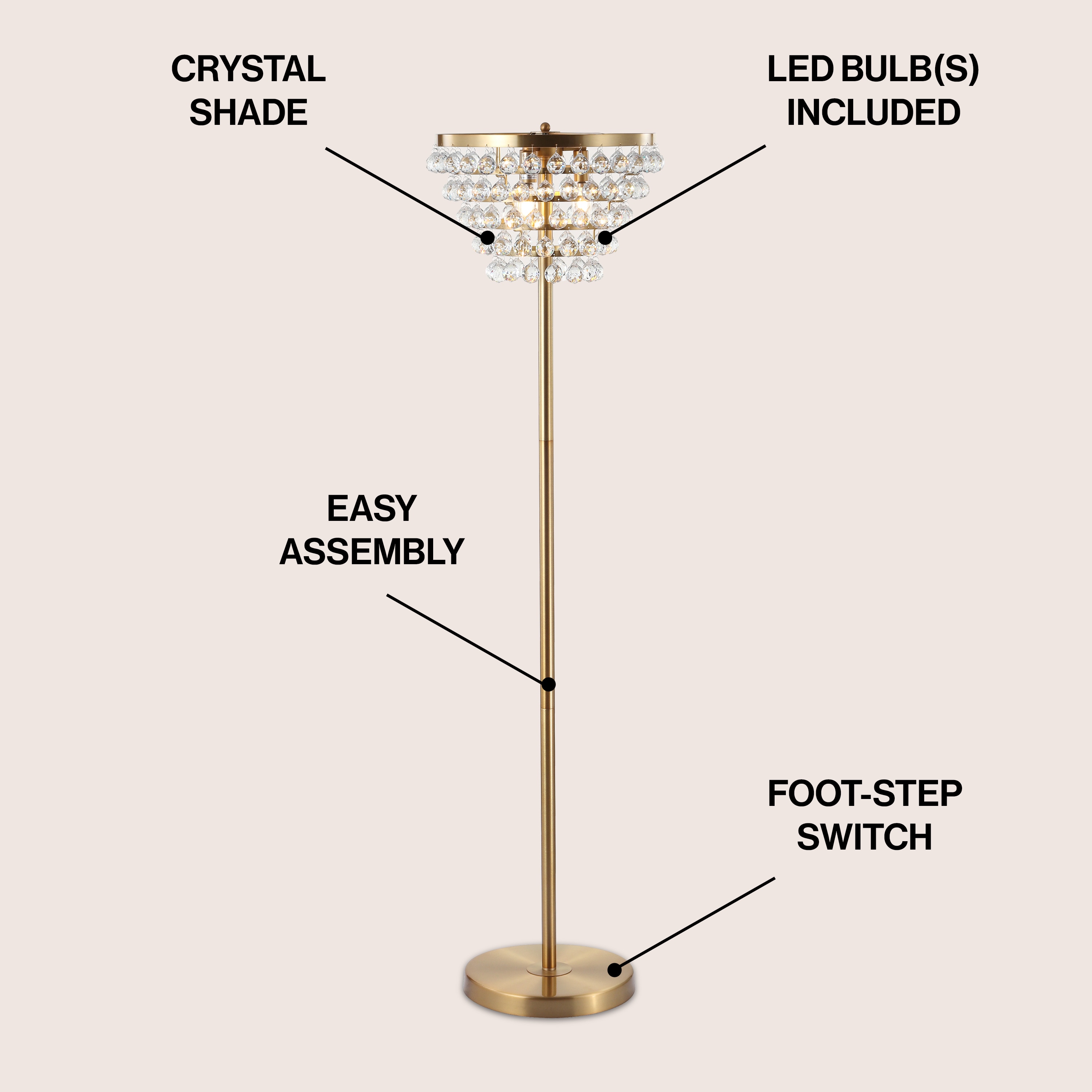 JONATHAN  Y JYL9005B floorlamps - View #3