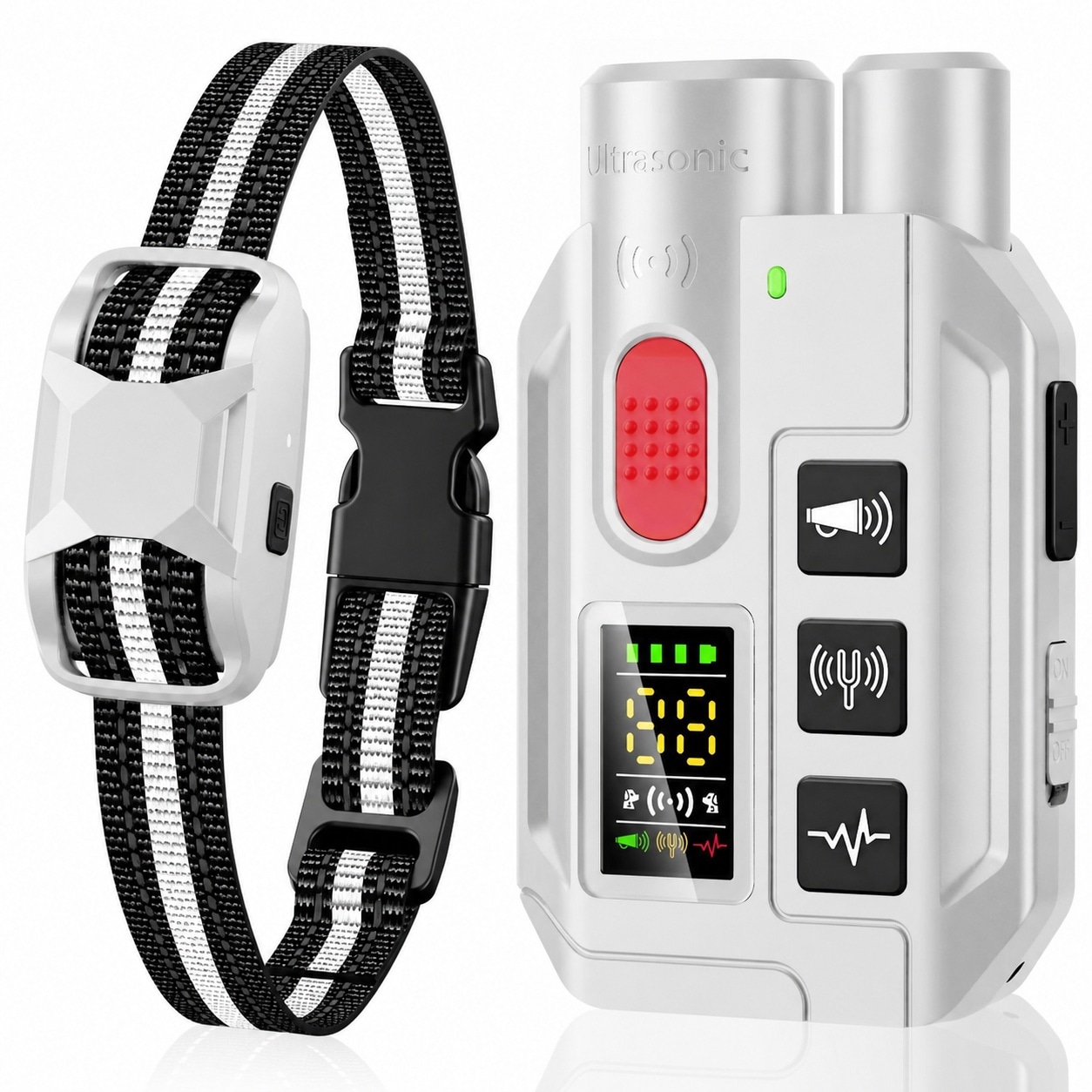 Oyezvary  Dog Training Collar with Remote 3300ft Range Waterproof Adjustable Beep Shock Vibration Ultrasonic Modes for Obedience and Behavior