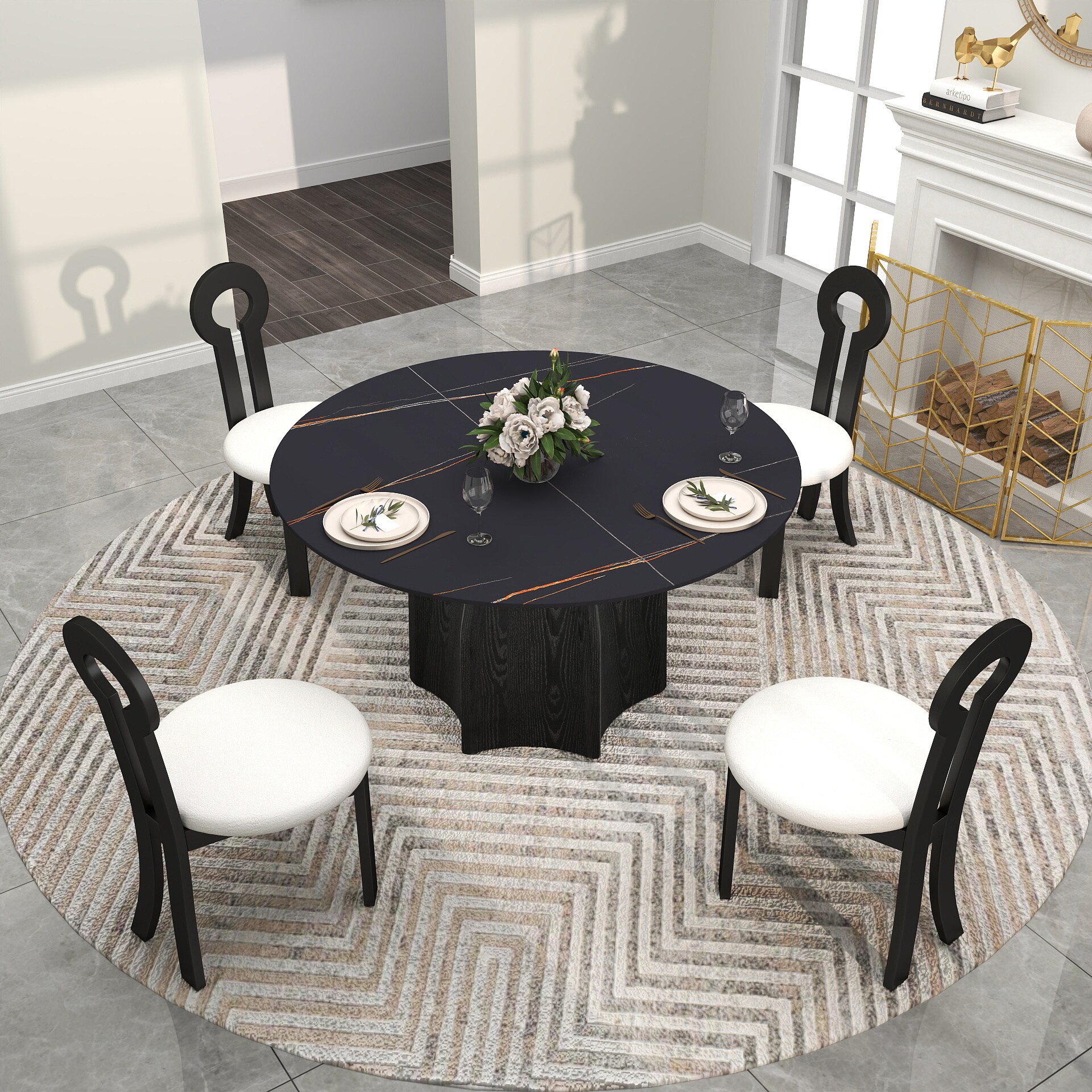 BuotiqHom DH-AT-135B-7B Dining-Tables - View #2