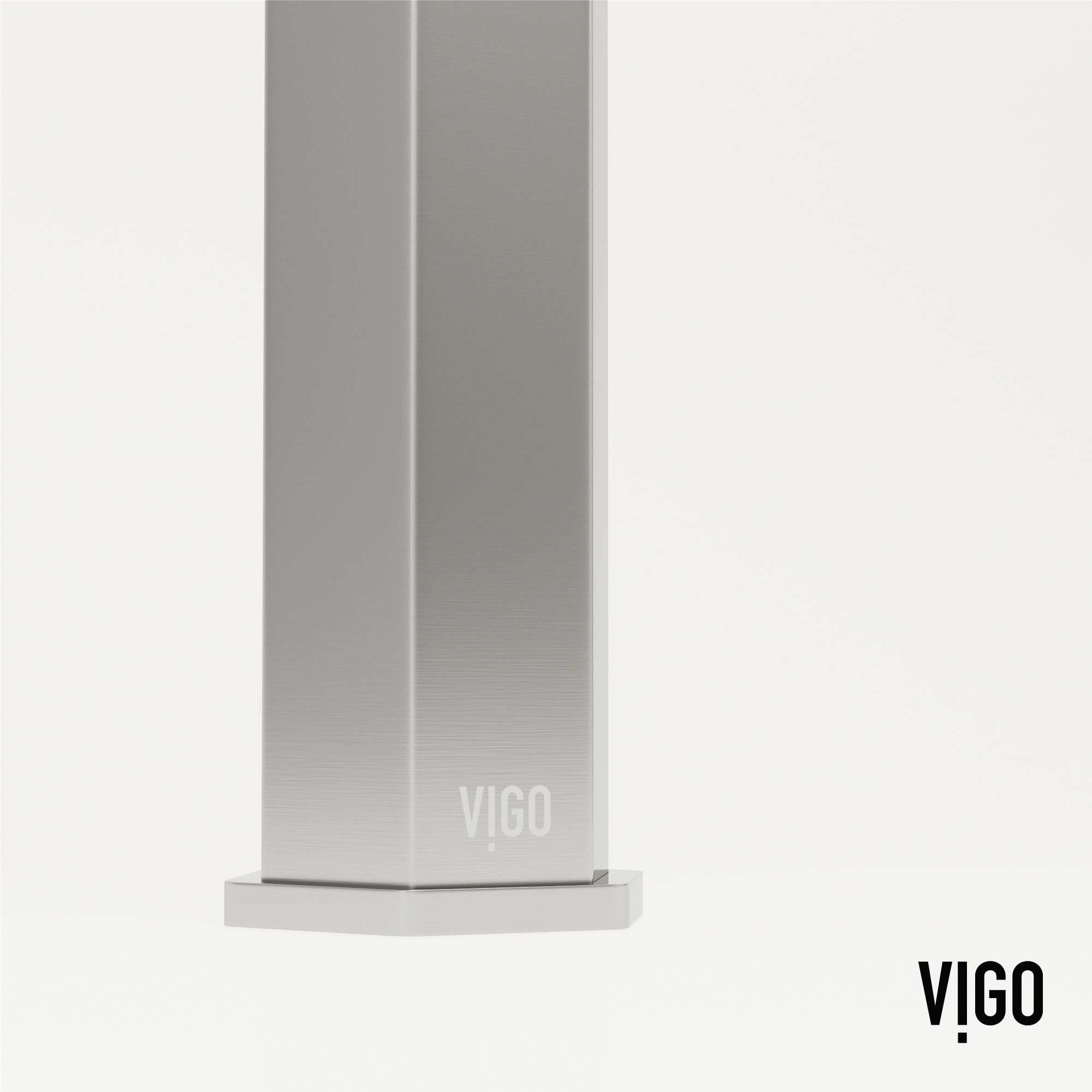 Nova Elegance Tall Rectangular Spout Bathroom Vessel Faucet in Brushed Nickel