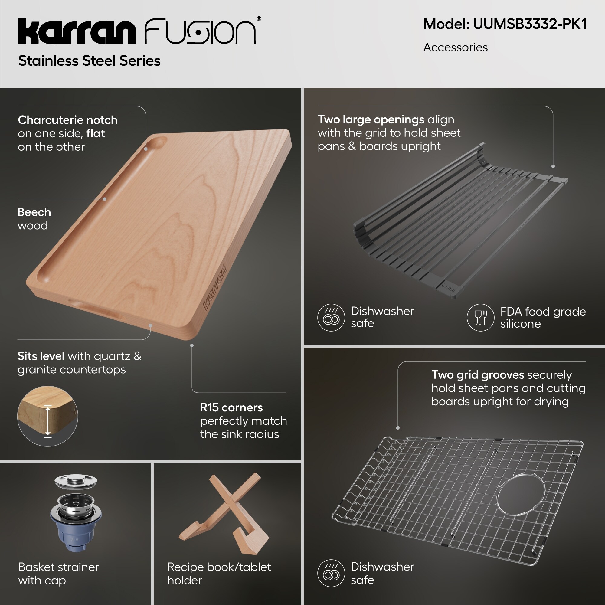 Karran UUMSB3332-PK1 Kitchen-Sinks - View #5