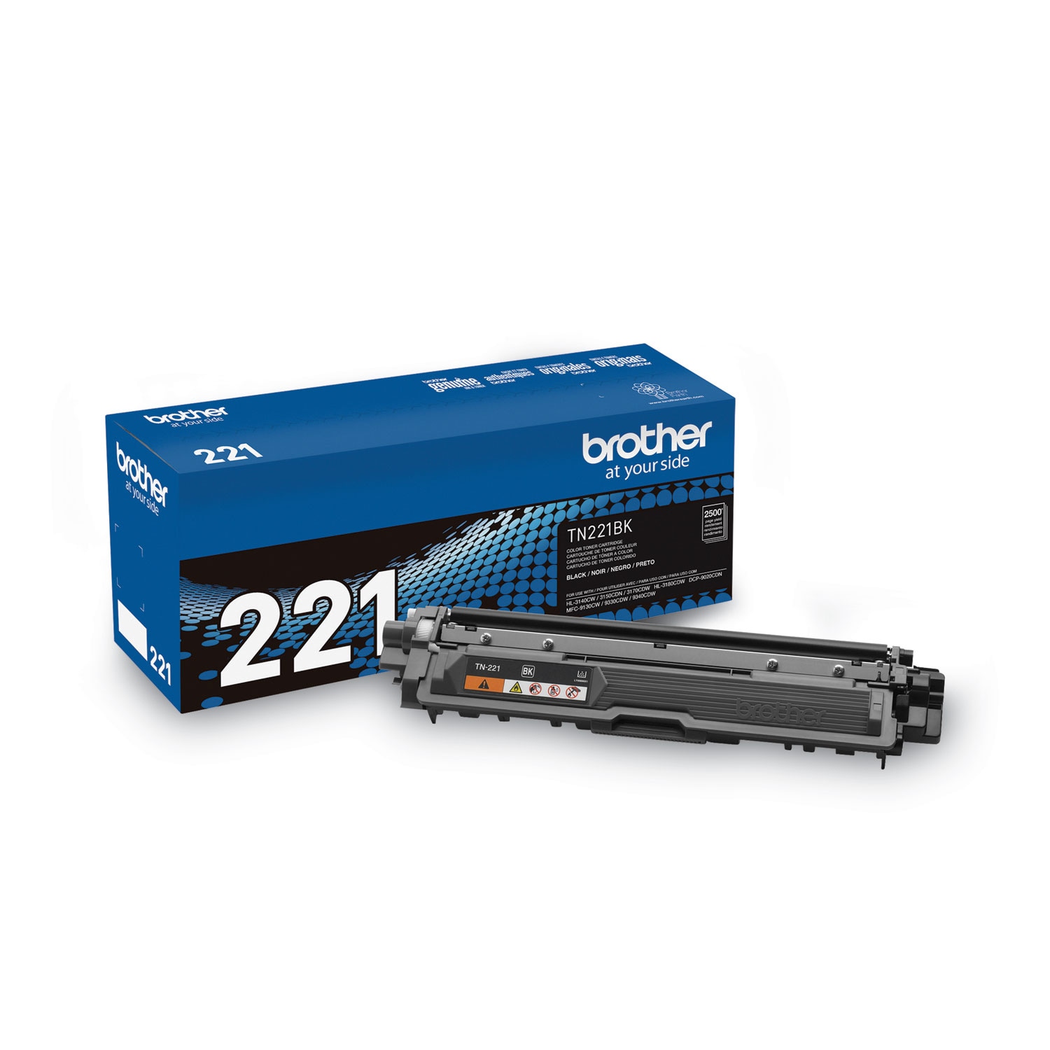 Brother TN221BK Toner 2500 Page-Yield Black #TN221BK