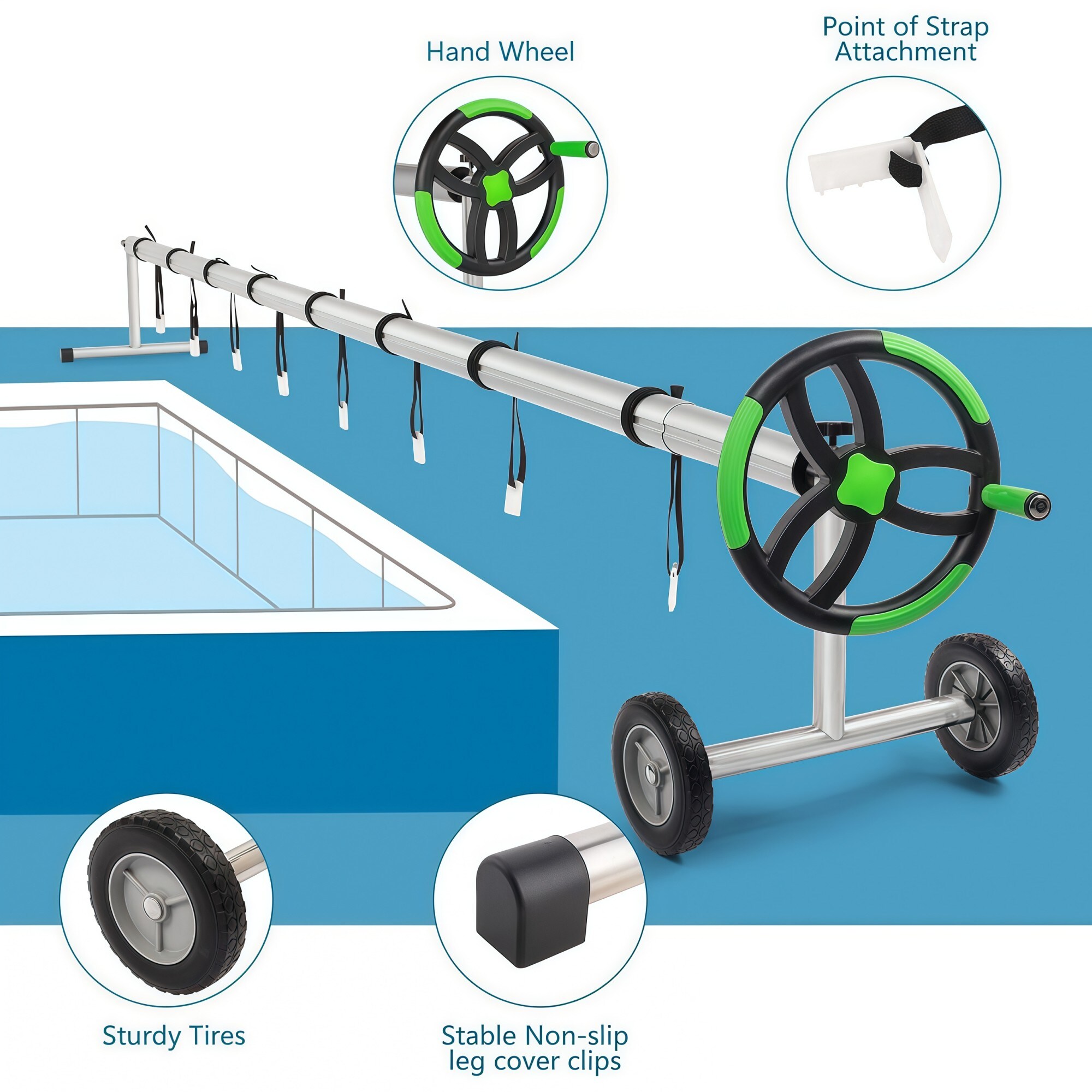 Numhew NHWILL4232 Solar-Pool-Cover-Reels - View #7