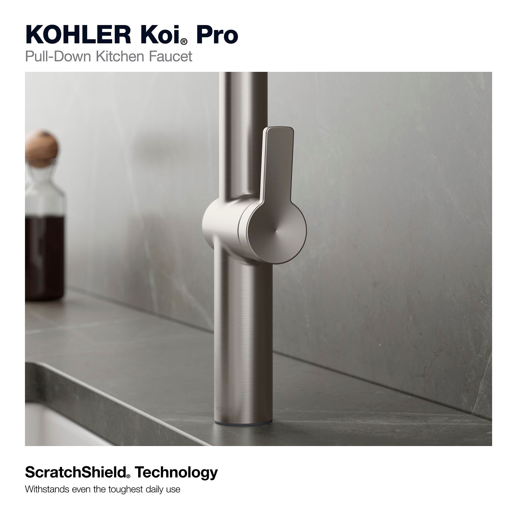 KOHLER Koi Pre Rinse Spring Vibrant Stainless Single Handle Pull