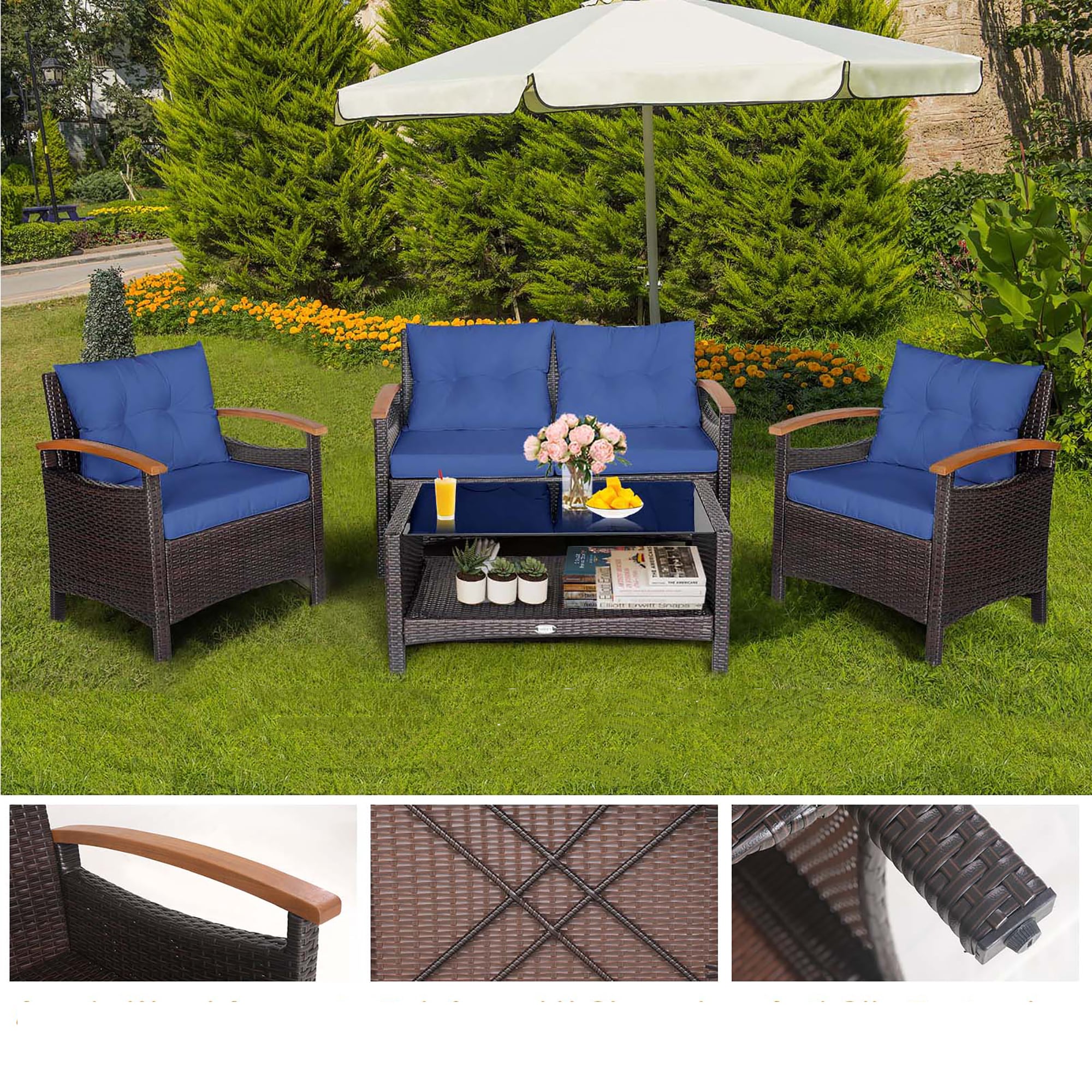 Costway HW69469NY+ Patio-Conversation-Sets - View #4