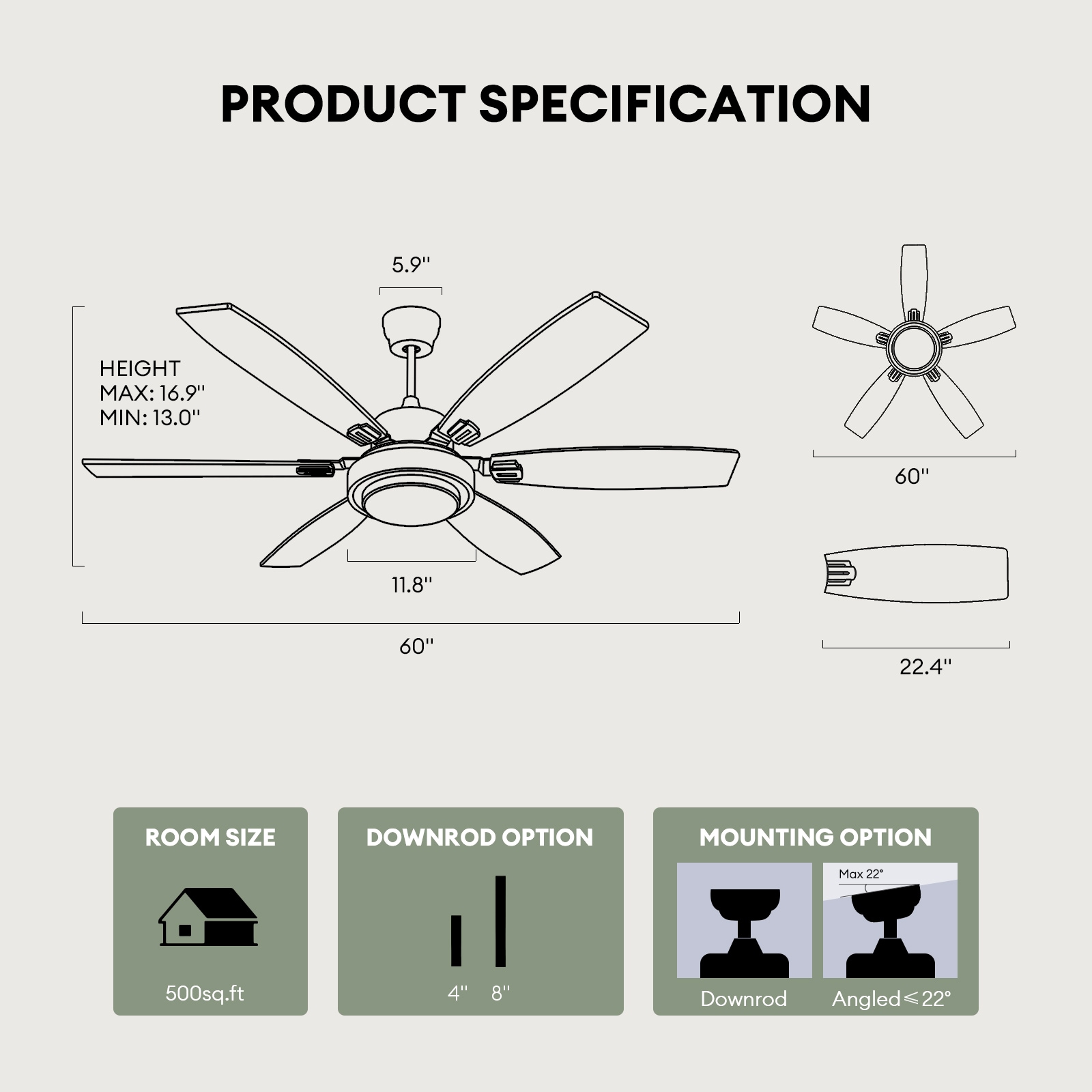 SILJOY LL-8838D-60-04 Ceiling-Fans - View #7