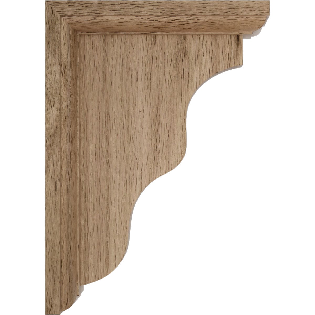 Hamilton 7" Red Oak Traditional Wood Corbel Bracket