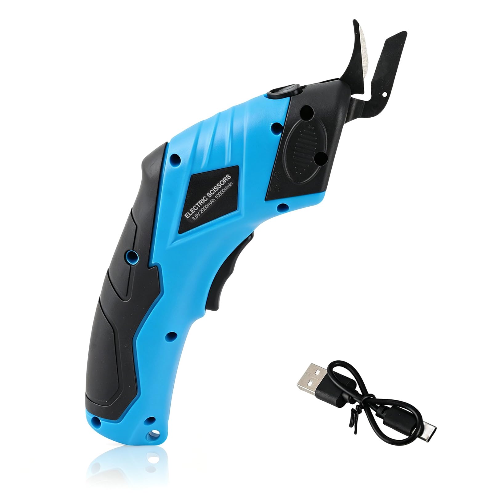 SenQWFa  Electric Scissors for Fabric Handheld renewable power Shears Cutting Tool with Charger for Sewing Scrapbooking Crafting Carpets Soft