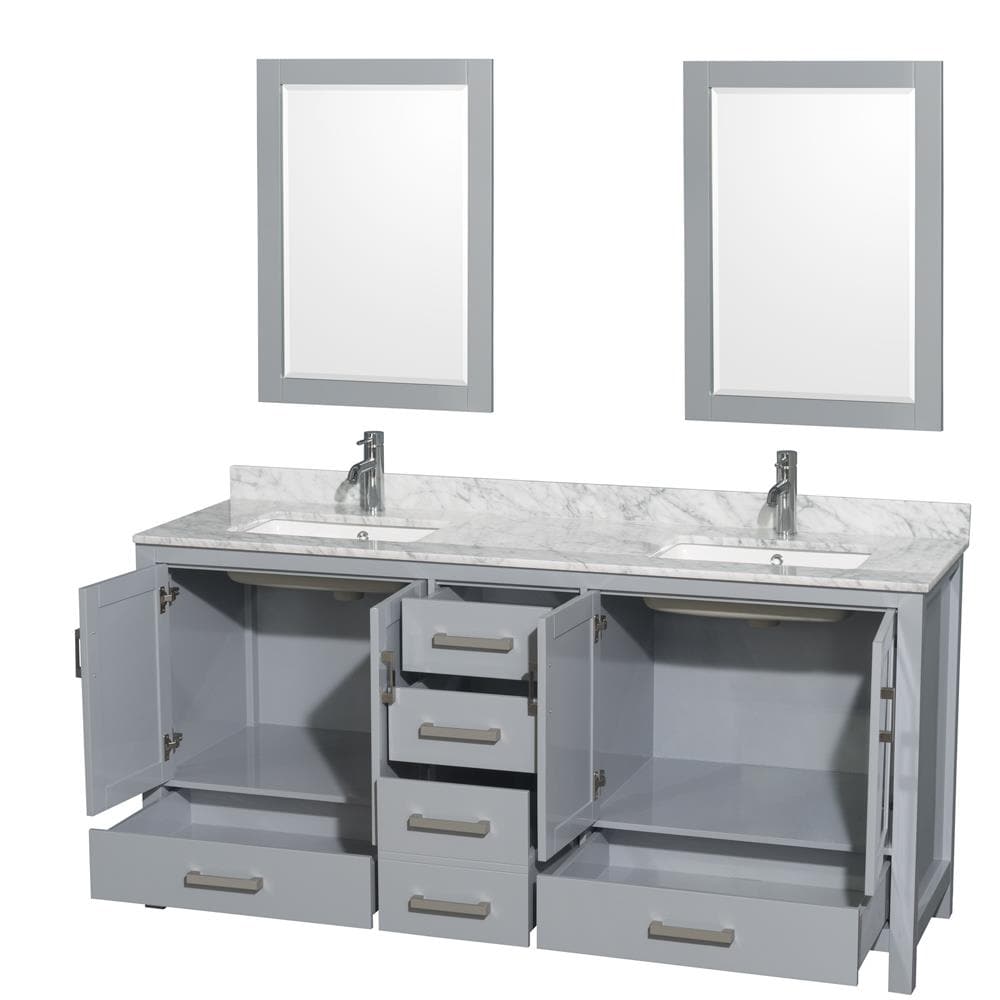 Wyndham Collection WCS141472DGYCMUNSM24 Bath-Vanity-Combo - View #2