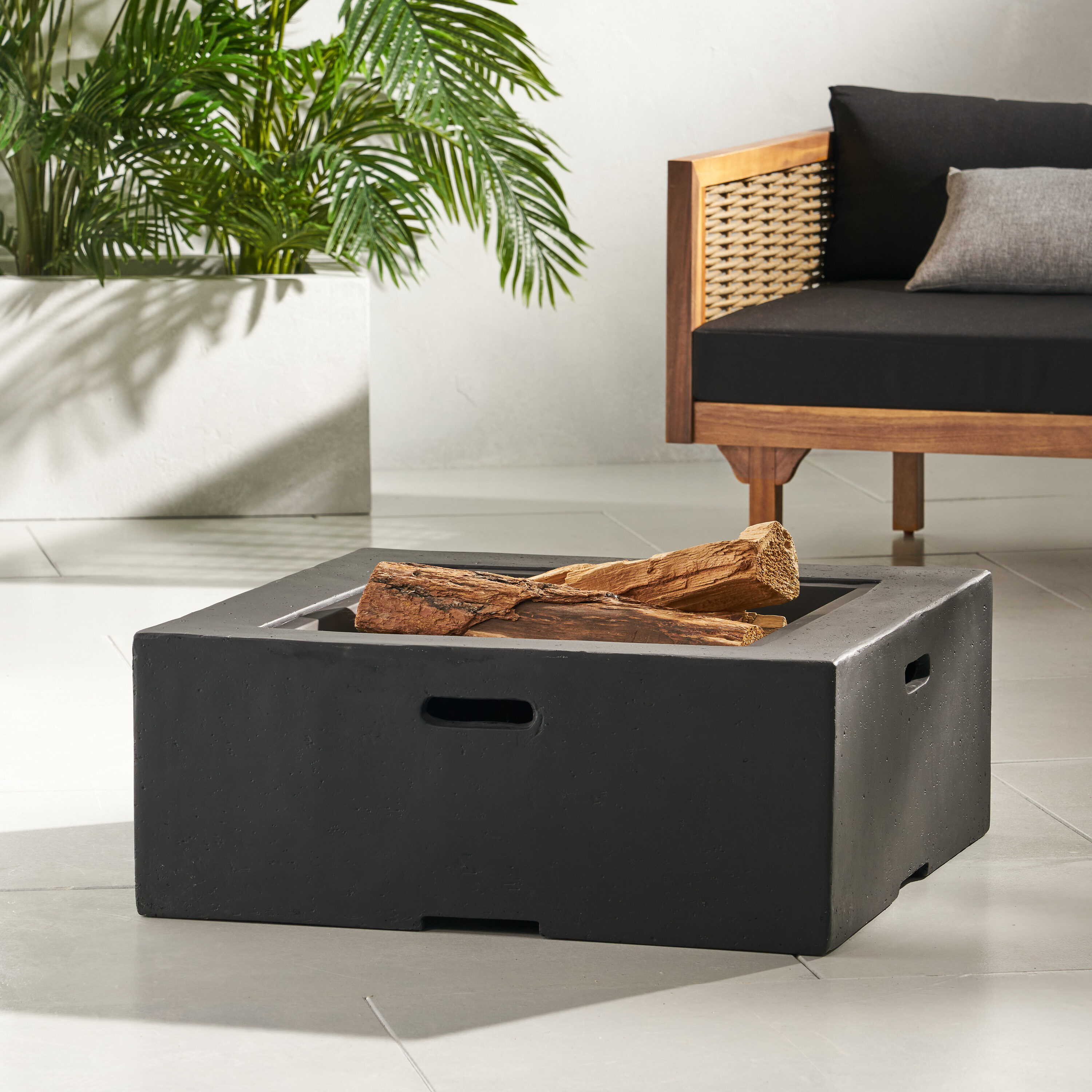 Best Selling Home Decor 316157 29-in W Dark Grey Steel Wood-Burning Fire Pit