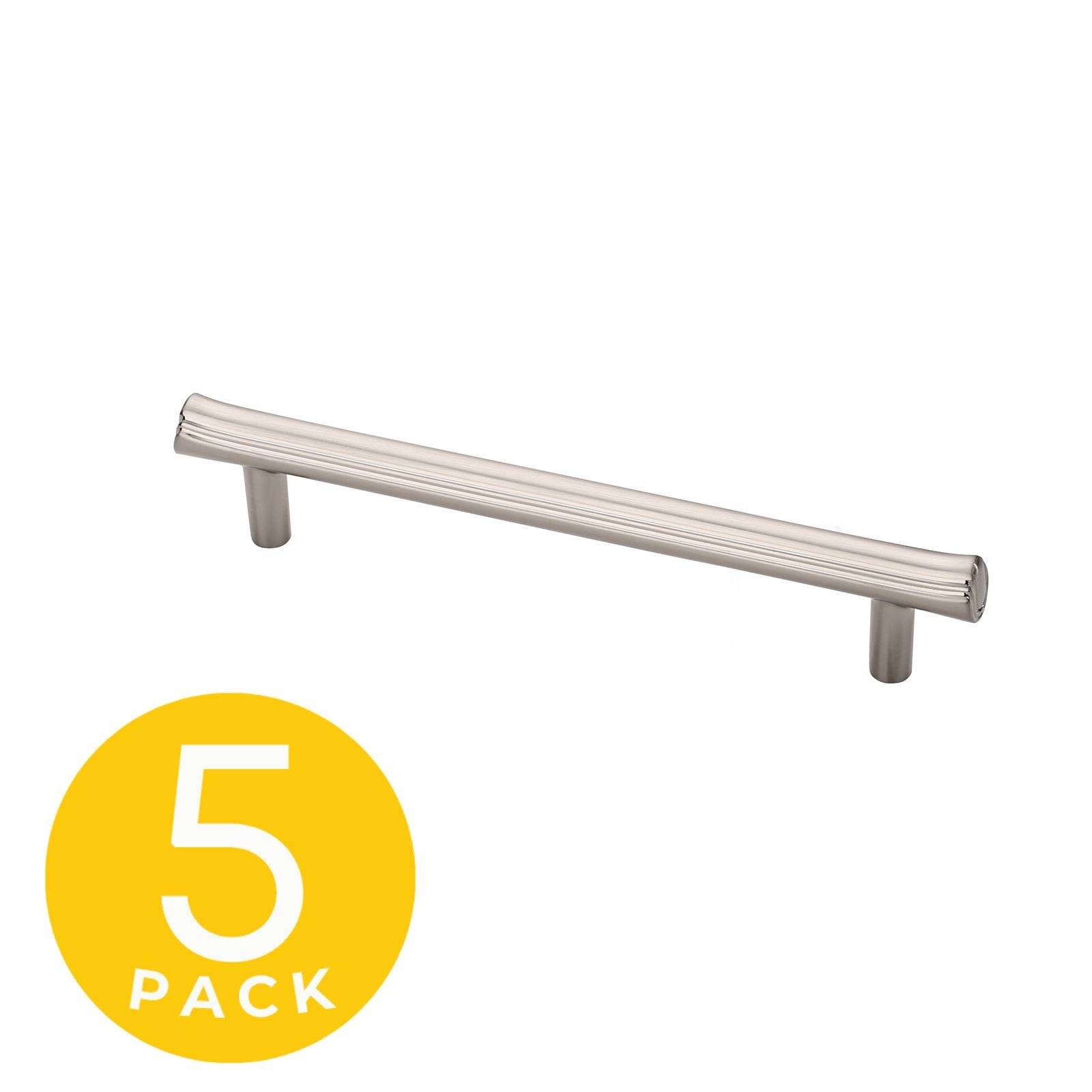 Sapphire SP-2214-128-SN-5 Eclipse 5-in , 128mm Center to Center Satin Nickel Rectangular Handle 5 -Pack