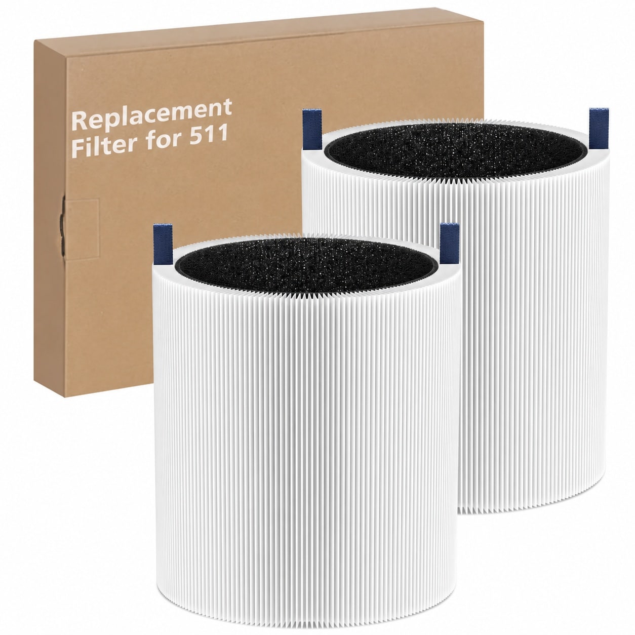AKSCYZM  2 pack 511 Replacement Filter Compatible with 511 Air Purifier True HEPA and Activated Carbon Removes Dust Smoke Pet Dander and Odors