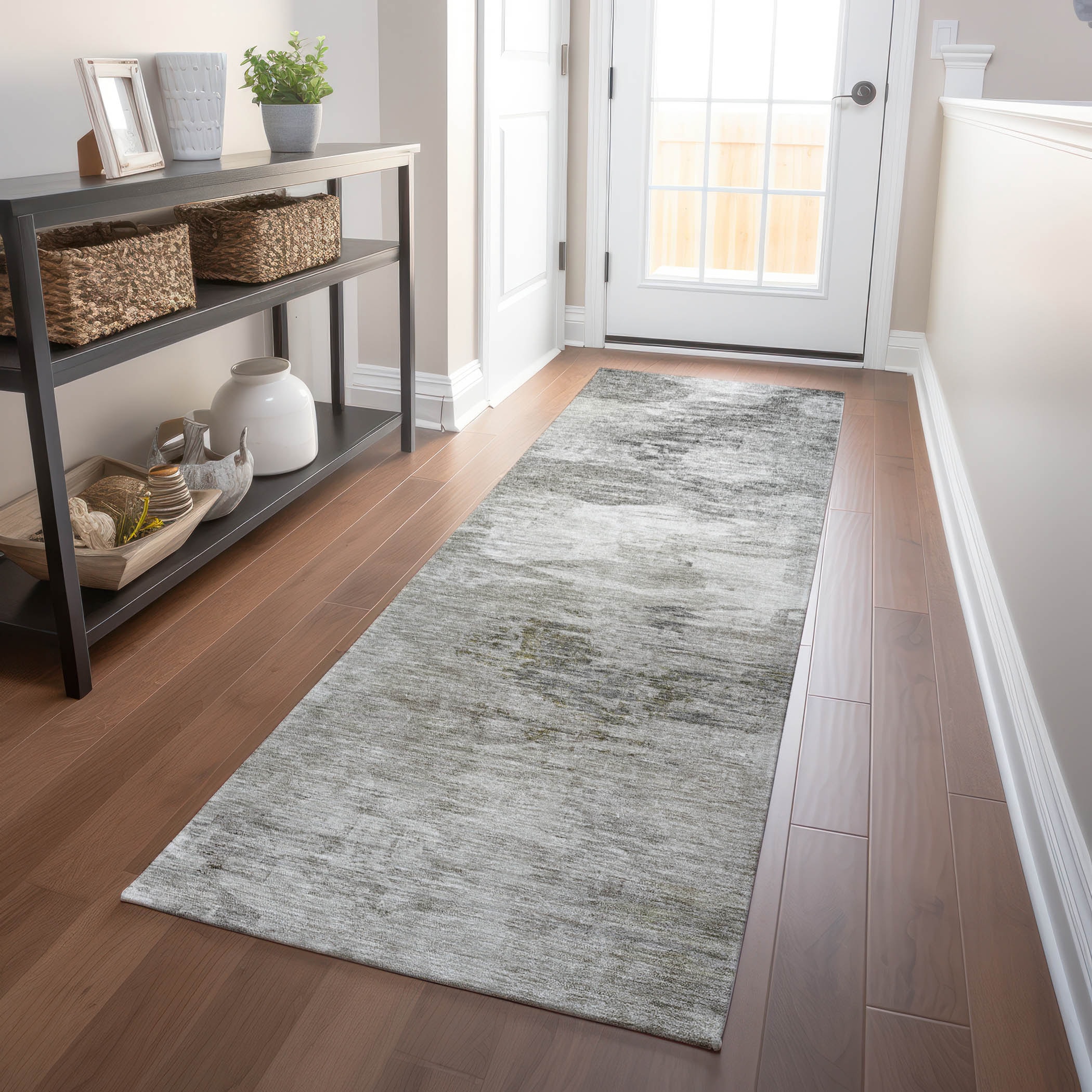 Addison Rugs ACN597BG2X8 Chantille ACN597BG 2 x 7 (ft) Polyester Beige Rectangular Indoor/Outdoor Abstract Machine washable Runner rug
