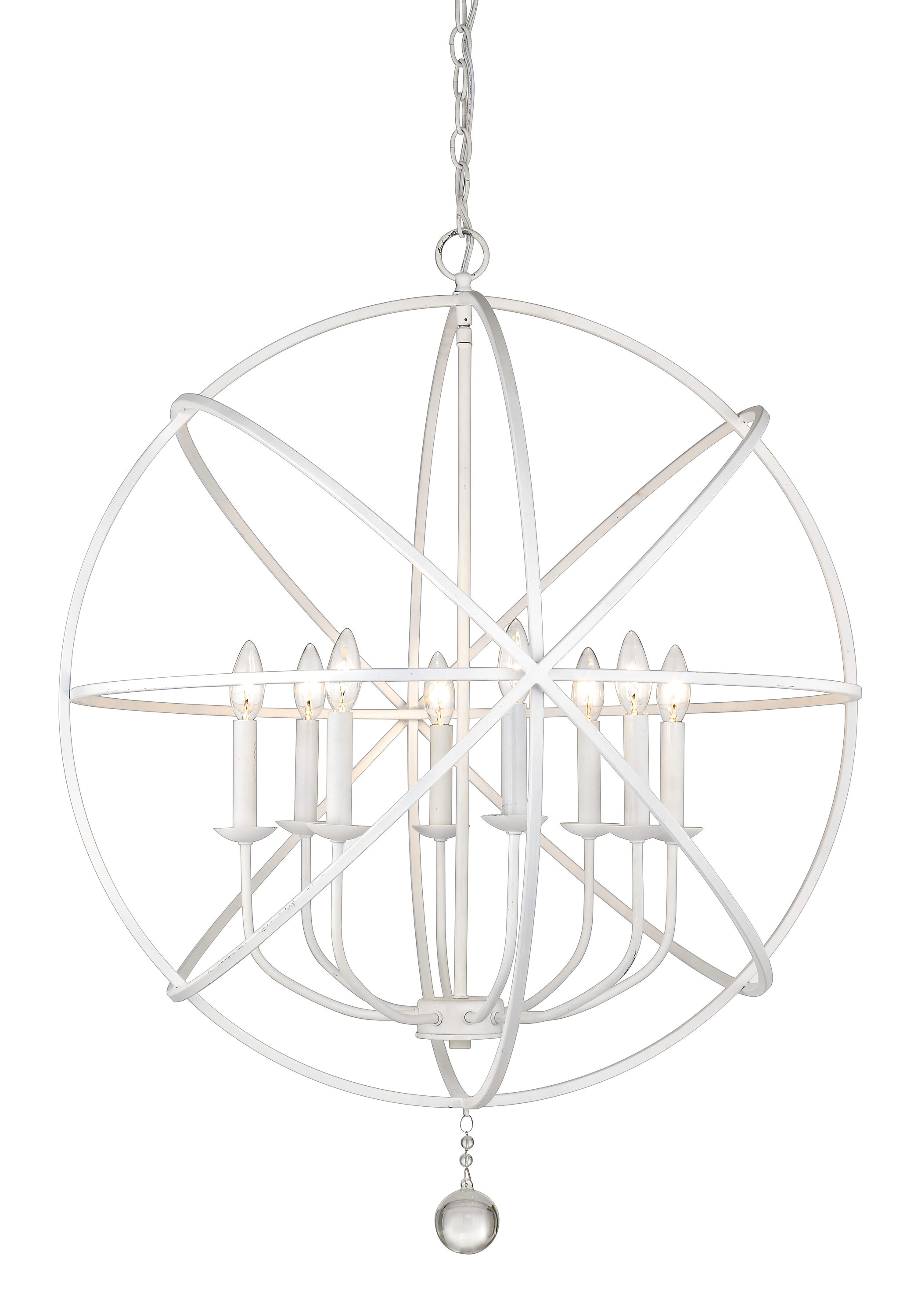 Z-Lite 458-30MW Tull 8 -Light Matte White Modern/contemporary For Use in Dining Rooms, Foyers, Kitchens, Living Rooms Chandelier