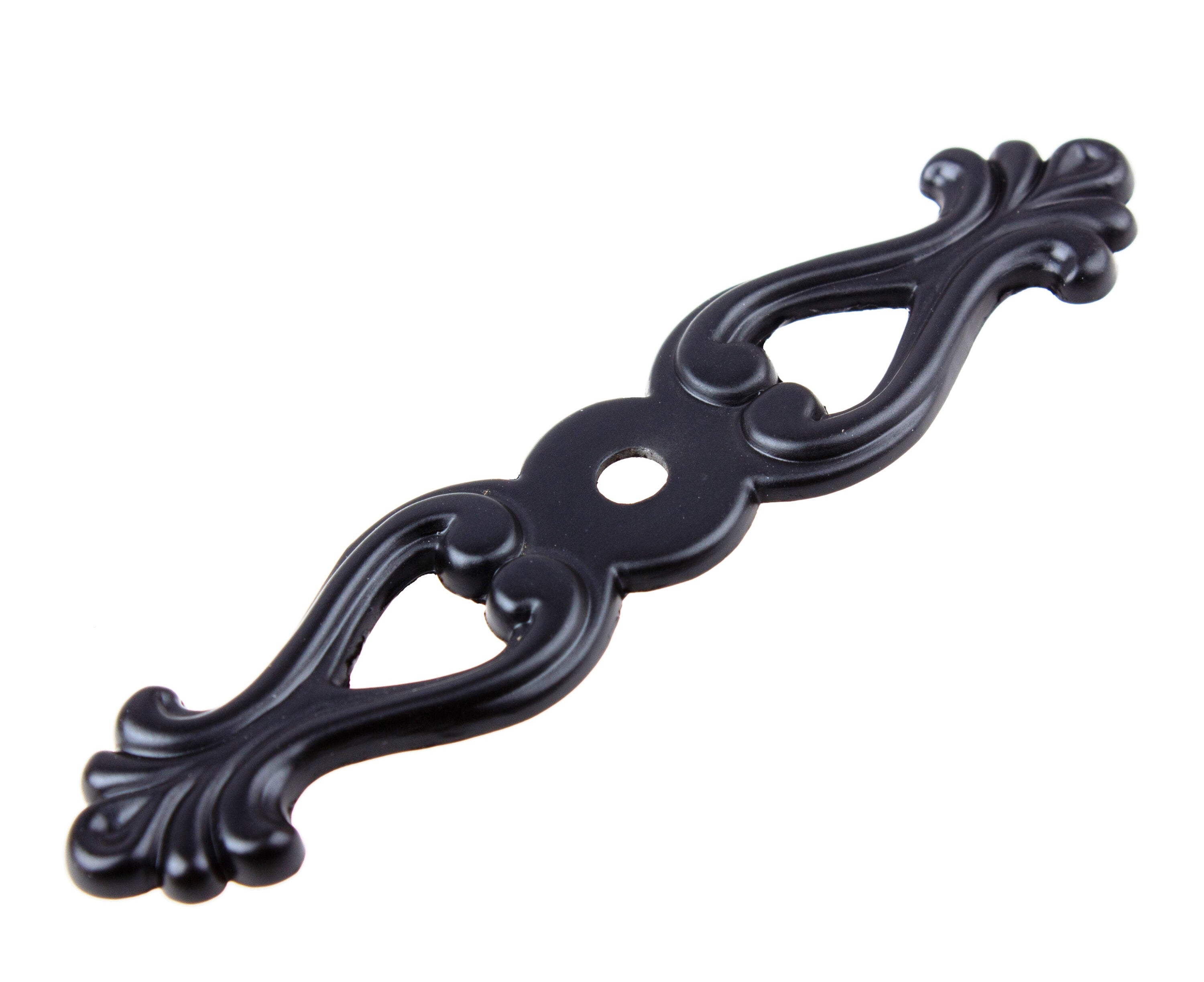 GlideRite Hardware 3-1/4 in. Matte Black Cabinet Backplate - 10 Pack #1045-MB-10