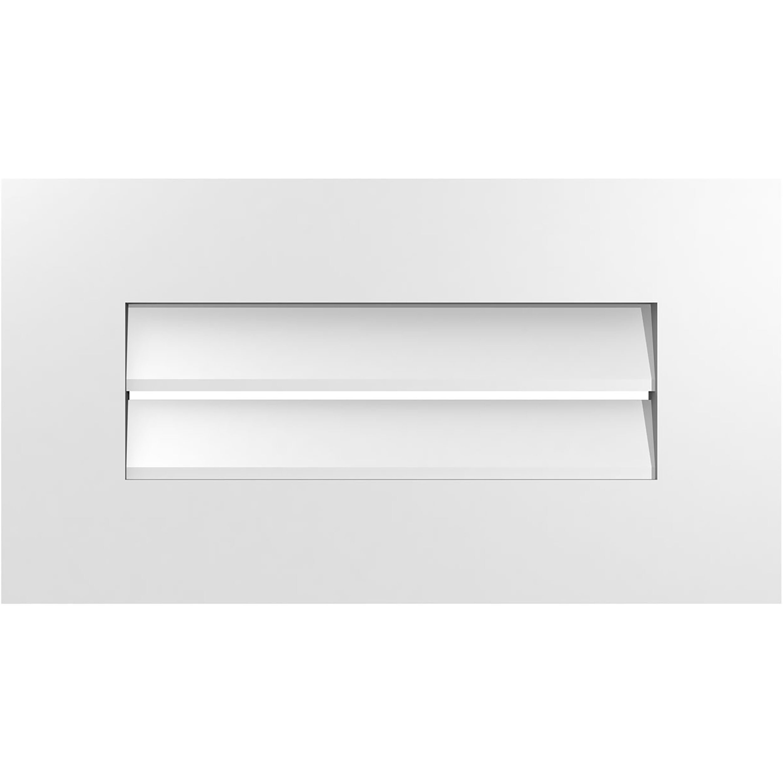 Ekena Millwork GVPVE22X1201SF 22-Inches x 12-Inches Off-white Rectangle PVC Gable Louver Vent