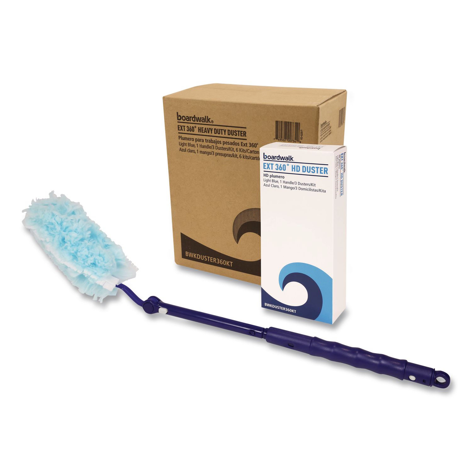 Boardwalk Extension 360 HD Duster Kit 18 in to 36 in (1) Handle and (3) Dusters/Kit 6 Kits/Carton