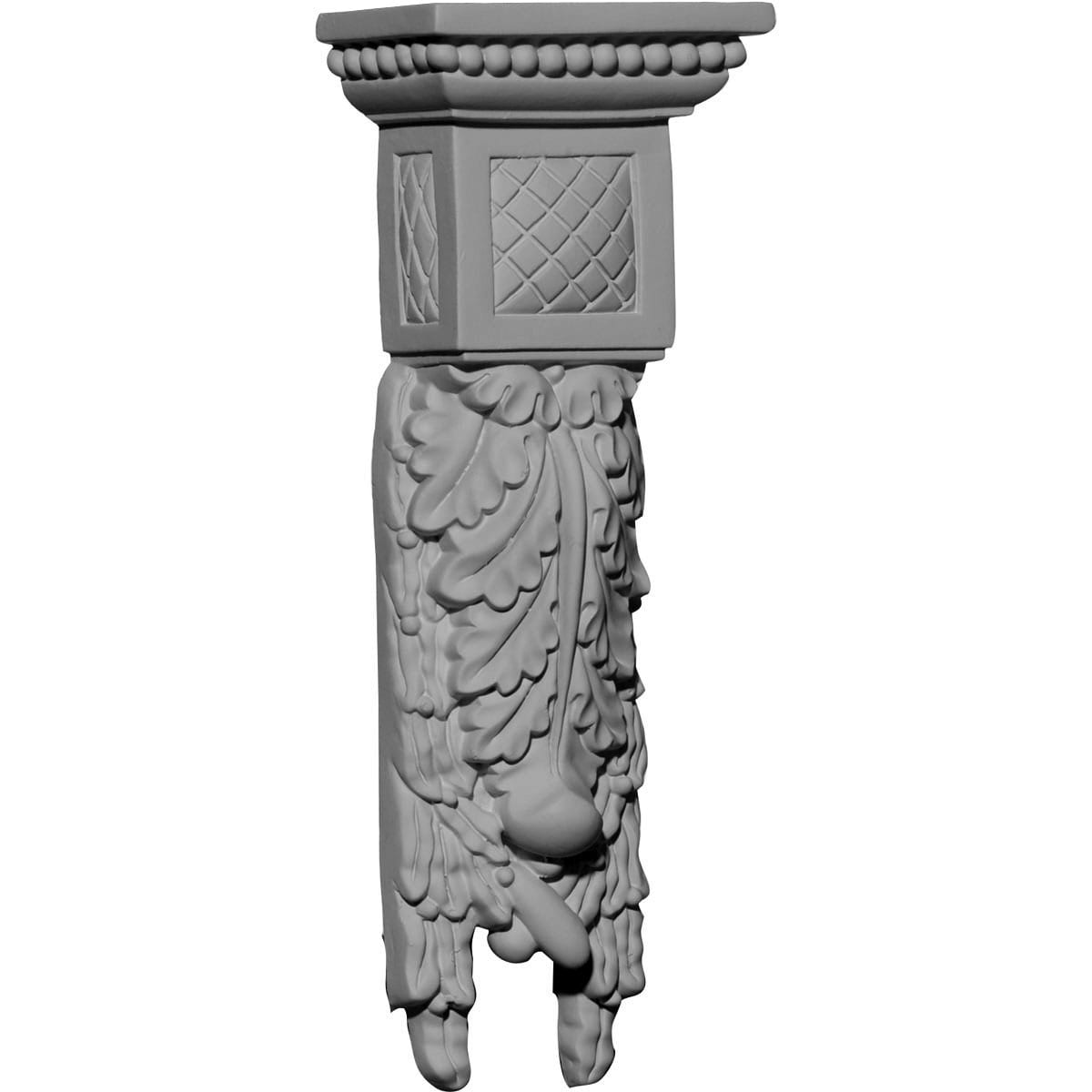 Ekena Millwork COR03X01X08HA 3-in x 1.875-in x 8.5-in Primed White Urethane Paintable Corbel