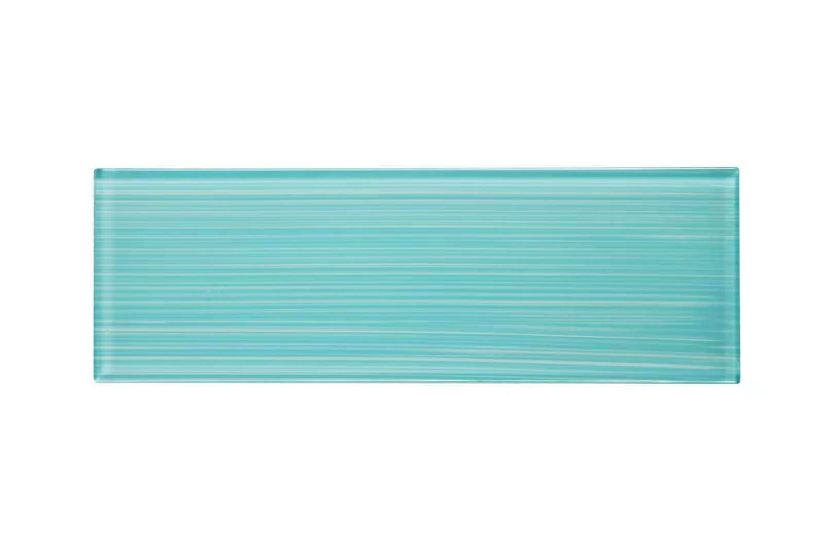 WS Tiles WST-14PH-SAMPLE Sample - Sample Aqua Blue 4-in x 12-in Glossy Glass Wall Tile