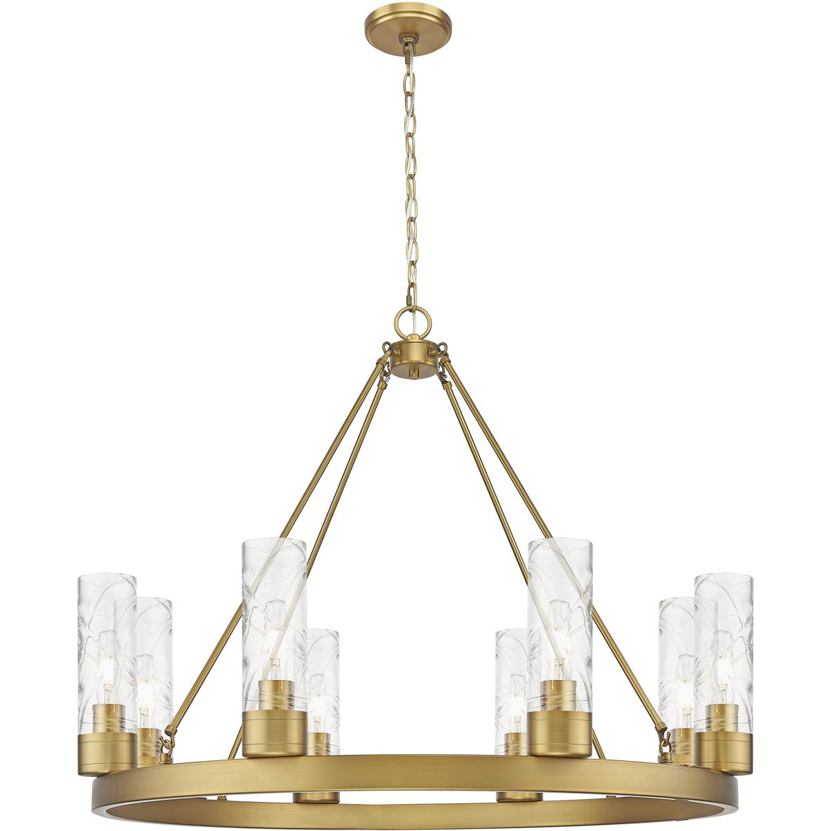 Innovations Lighting - 617-8CR-BB-G617-8DE Boreas Chandelier Brushed Brass