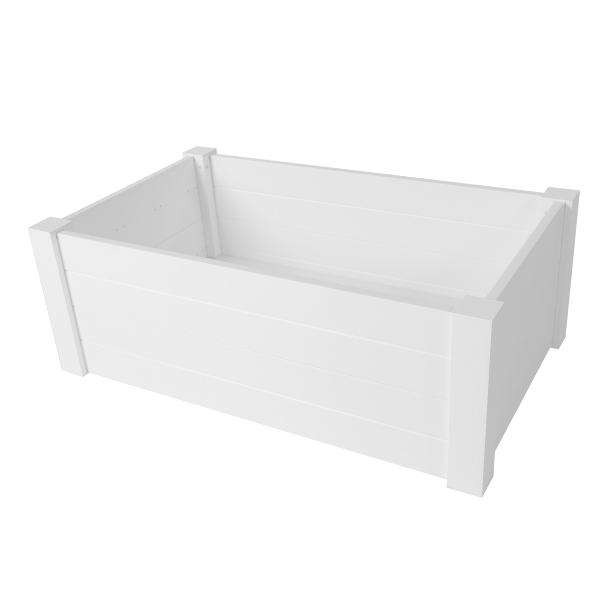 Lexington 6ft White Vinyl Privacy Screen with Planter Box