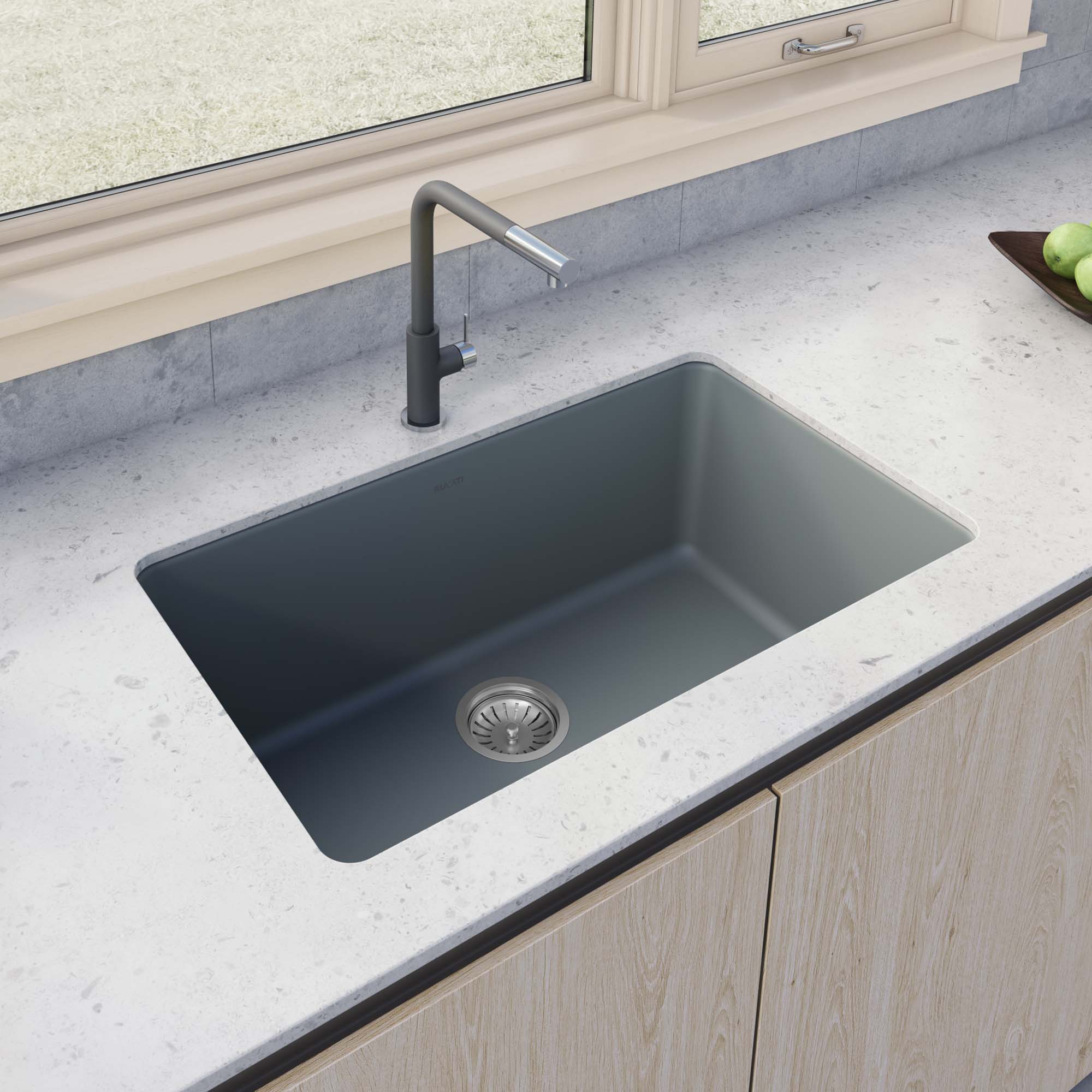 Laguna Blue 30-Inch Fireclay Drop-In Kitchen Sink