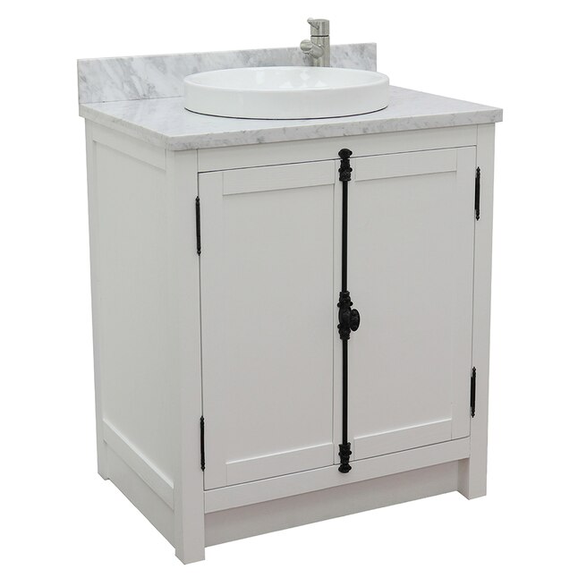 Bellaterra Home LV0100-GA Single Vanity- Cab only 30-in Glacier As Bellaterra Home LV0100-GA Single Vanity- Cab only 30-in Glacier As