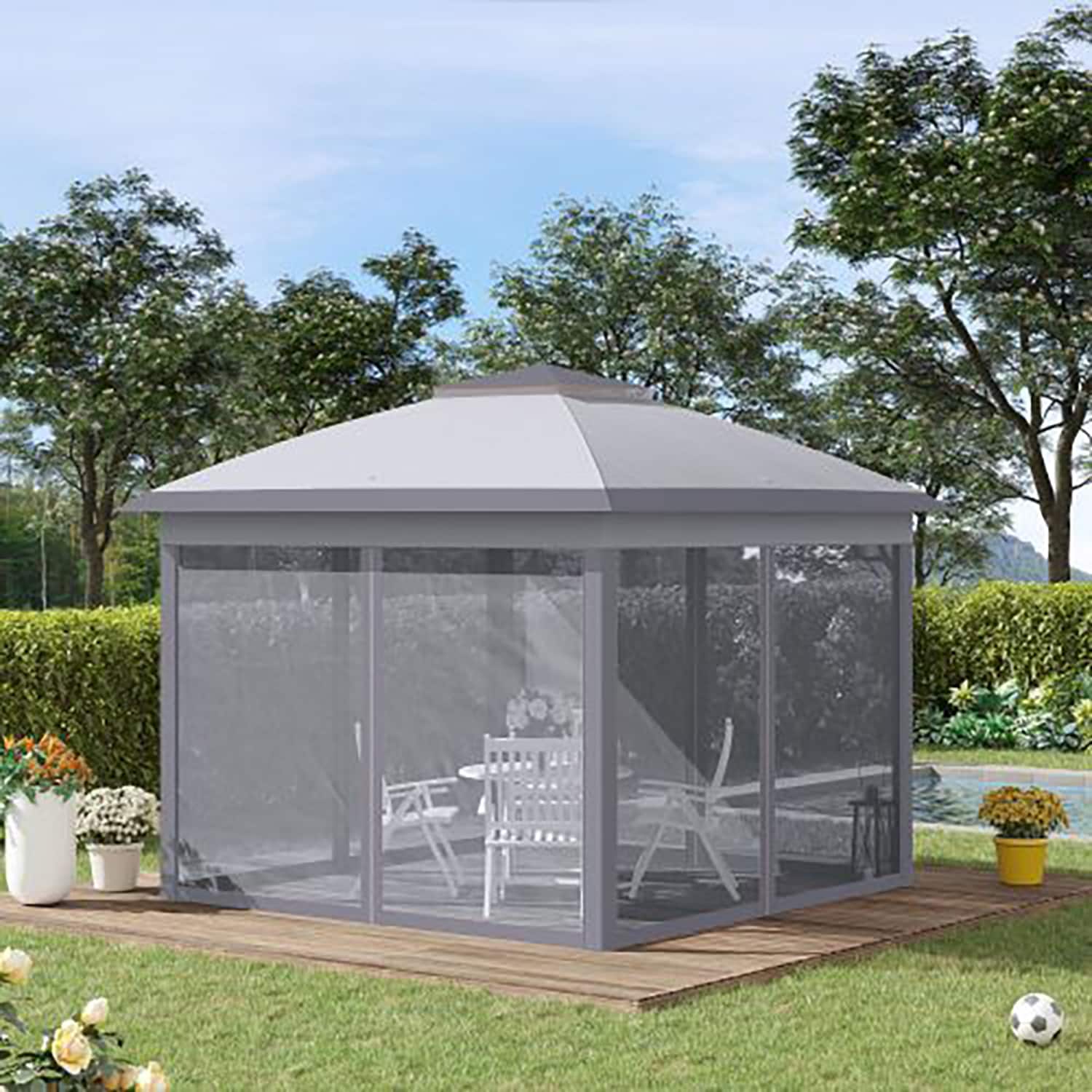 GZMR GM-AB-00595 Wood-Resin-Gazebos - View #2