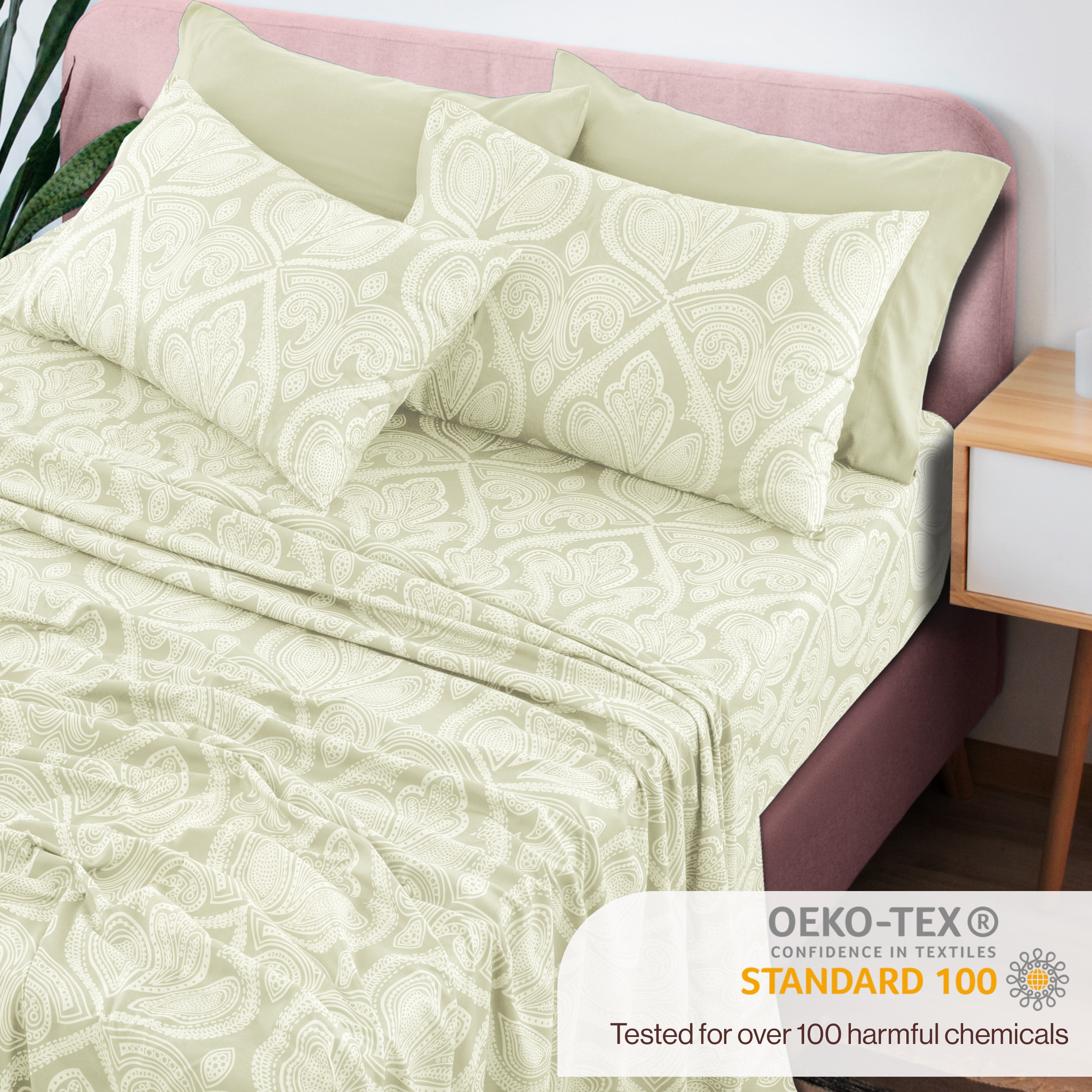 Lux Decor Collection PAISLEY Q IVORY Sheet-Sets - View #4