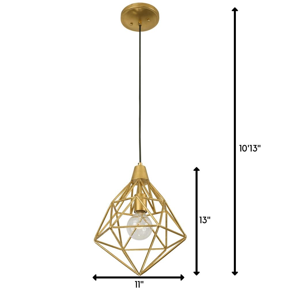 Varaluz Facet Gold Leaf Transitional Geometric Pendant Light at Lowes.com