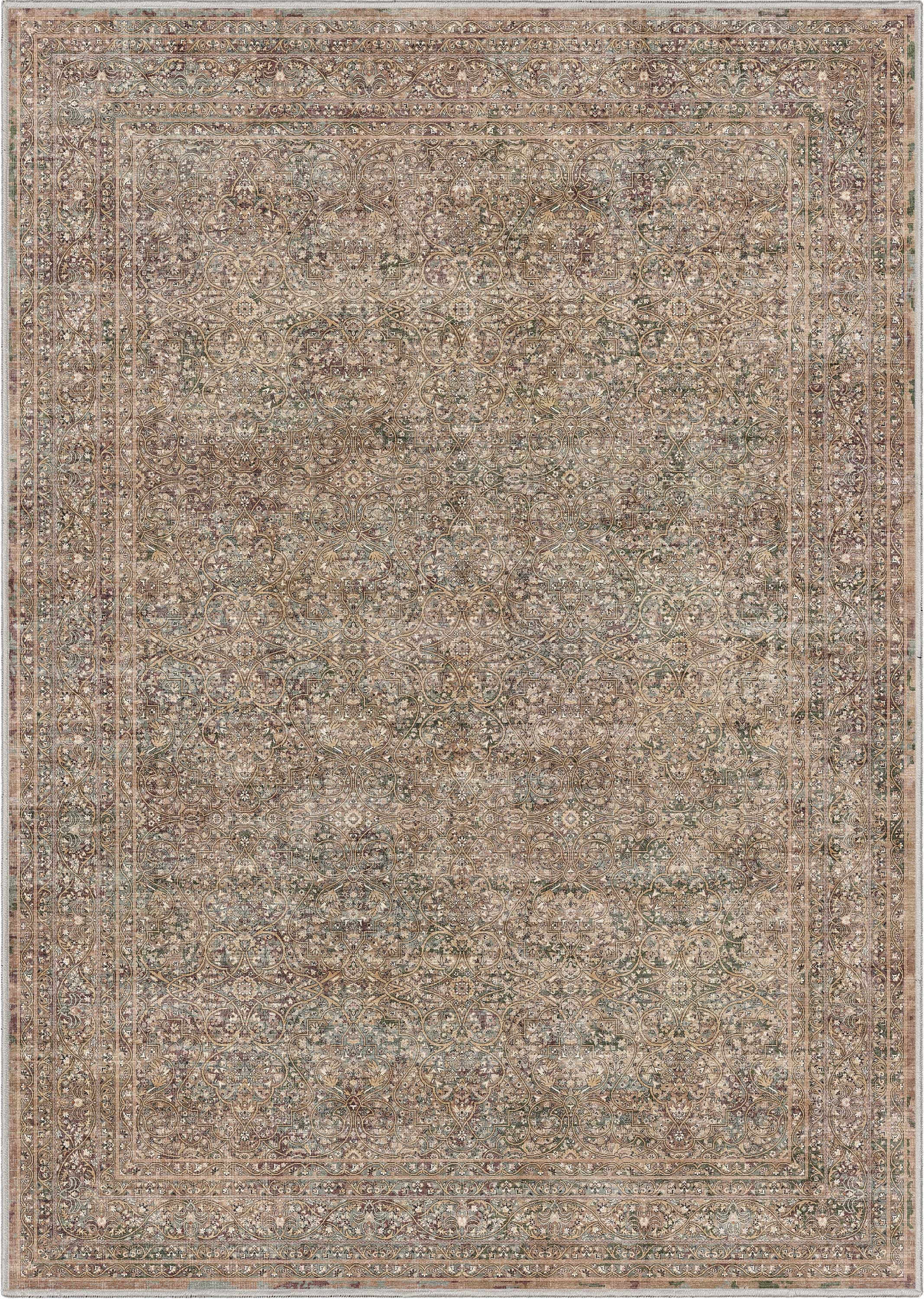 Vintage Red Medallion Chenille Reversible 5' x 7' Rug