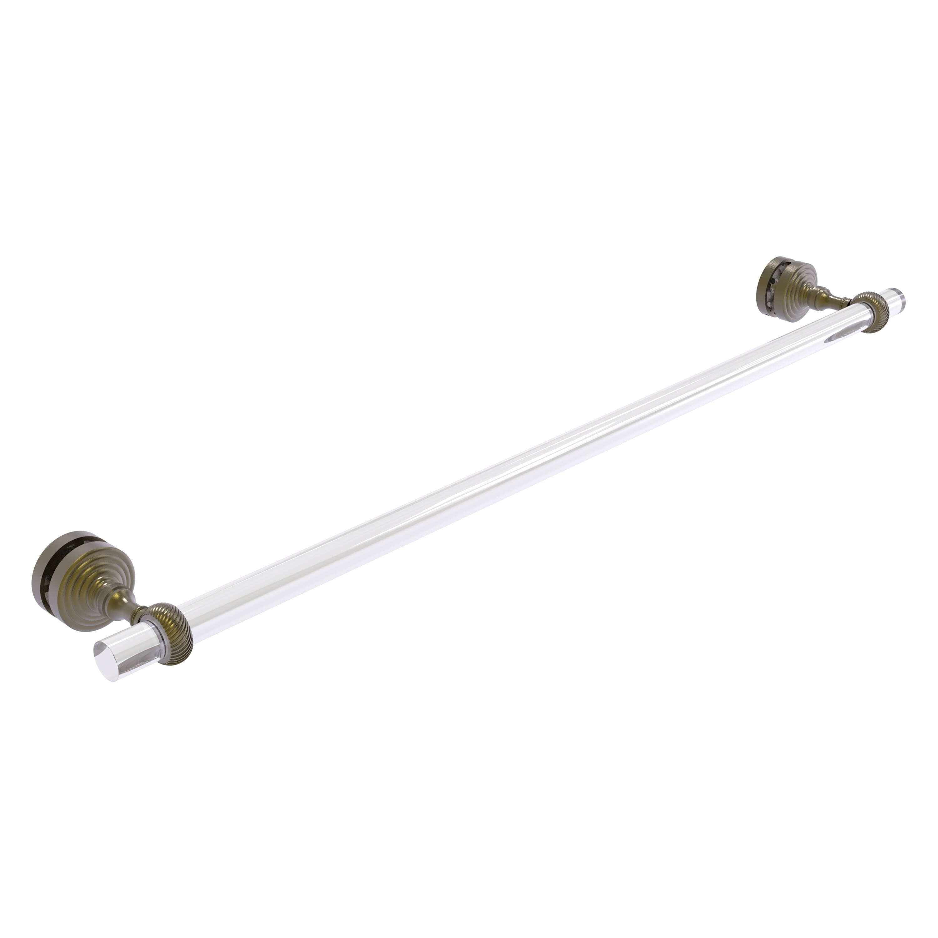 Allied Brass PG-41T-SM-30-ABR Pacific Grove 30-in Antique Brass Wall mount Single Towel Bar