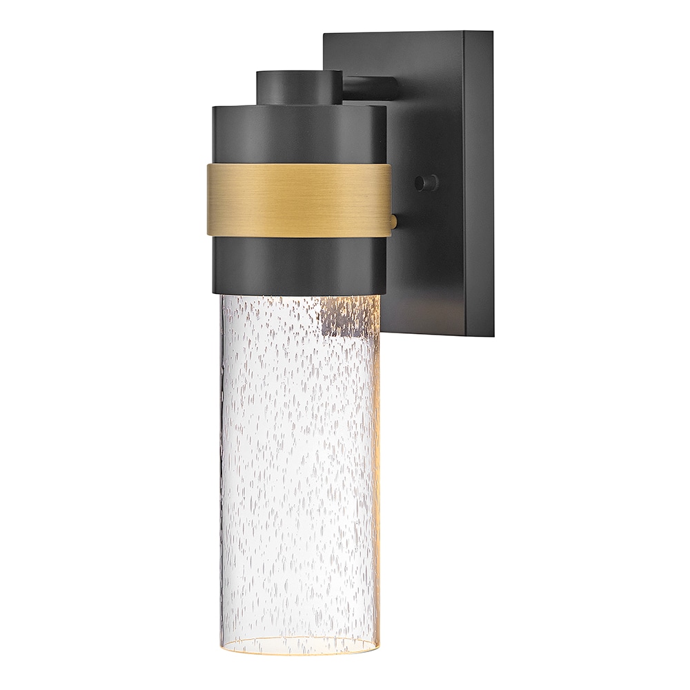 Lark 82040BK-LL Albie 1 -Light 12.75-in H Satin Black Hardwired Dark Sky Outdoor Wall Light
