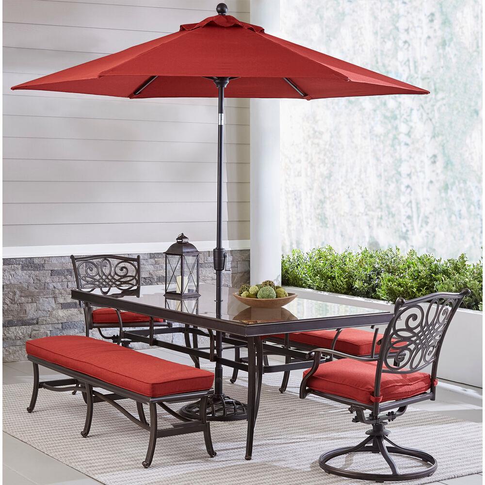 Hanover TRADDN5PCSW2GBN-SU-R Patio-Dining-Sets - View #15