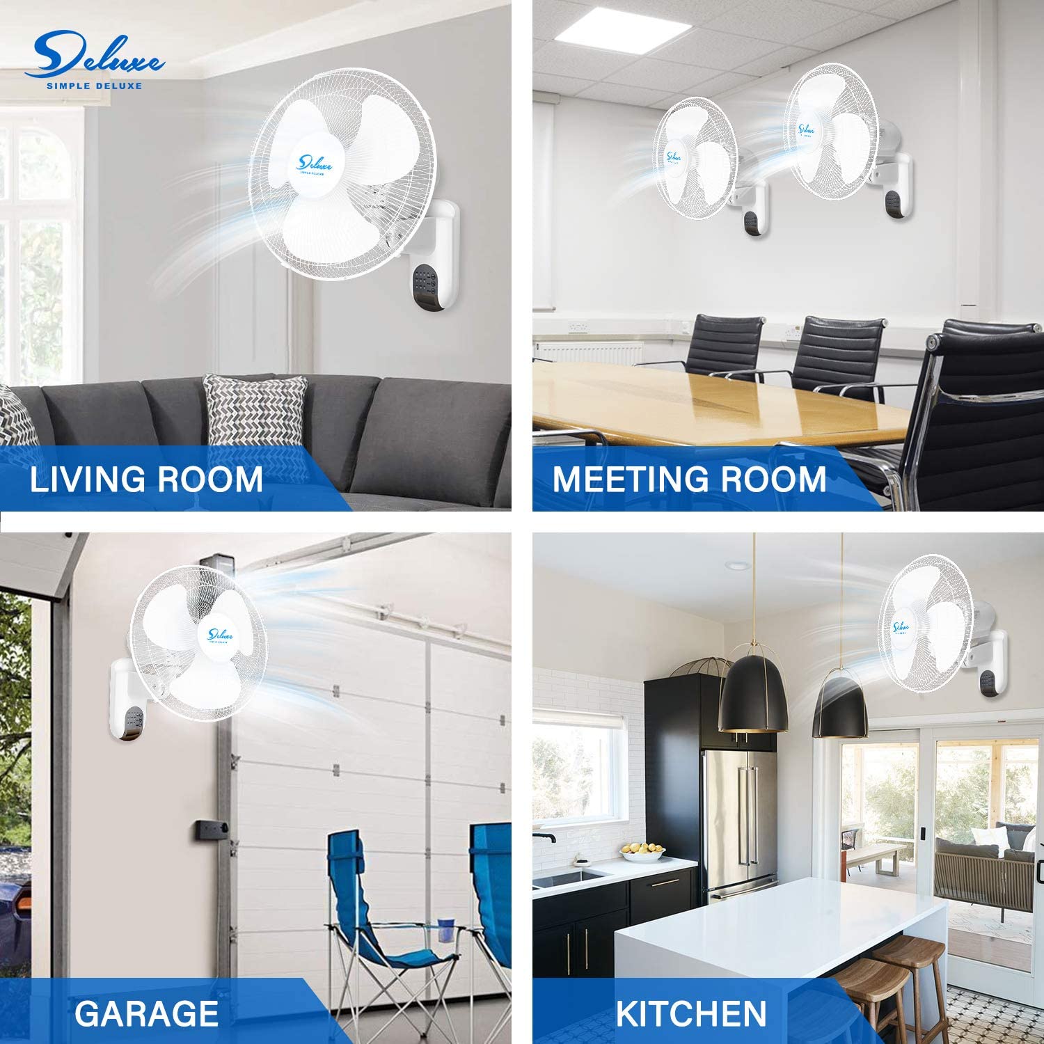 Siavonce XHT16X2 Wall-Mounted-Fans - View #2