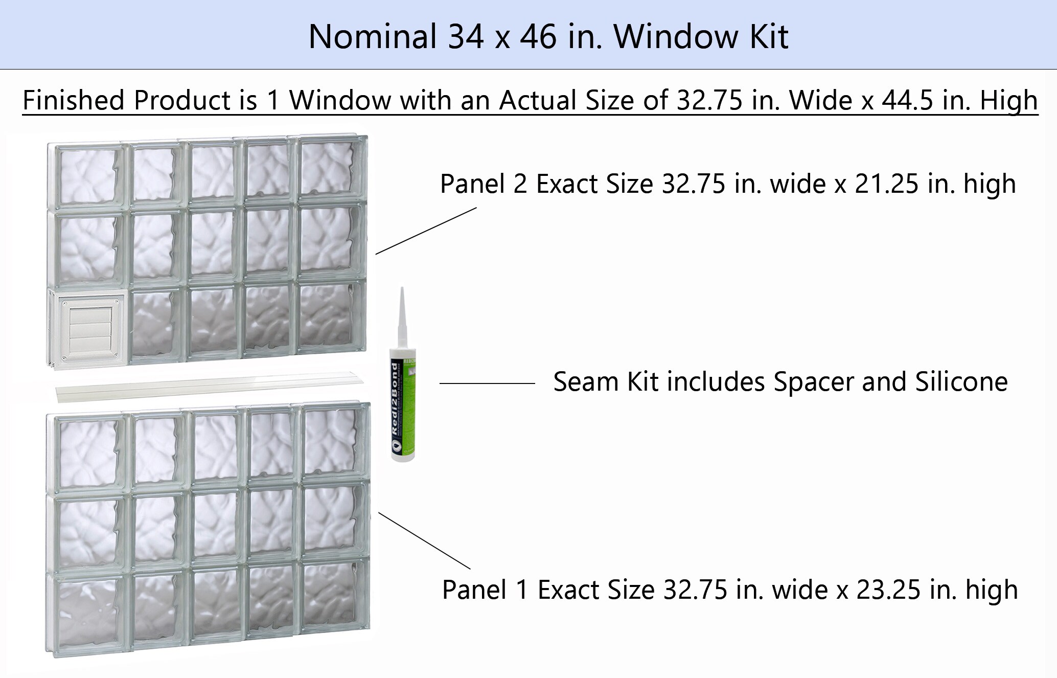 REDI2SET D3446DC Glass-Block-Windows - View #2