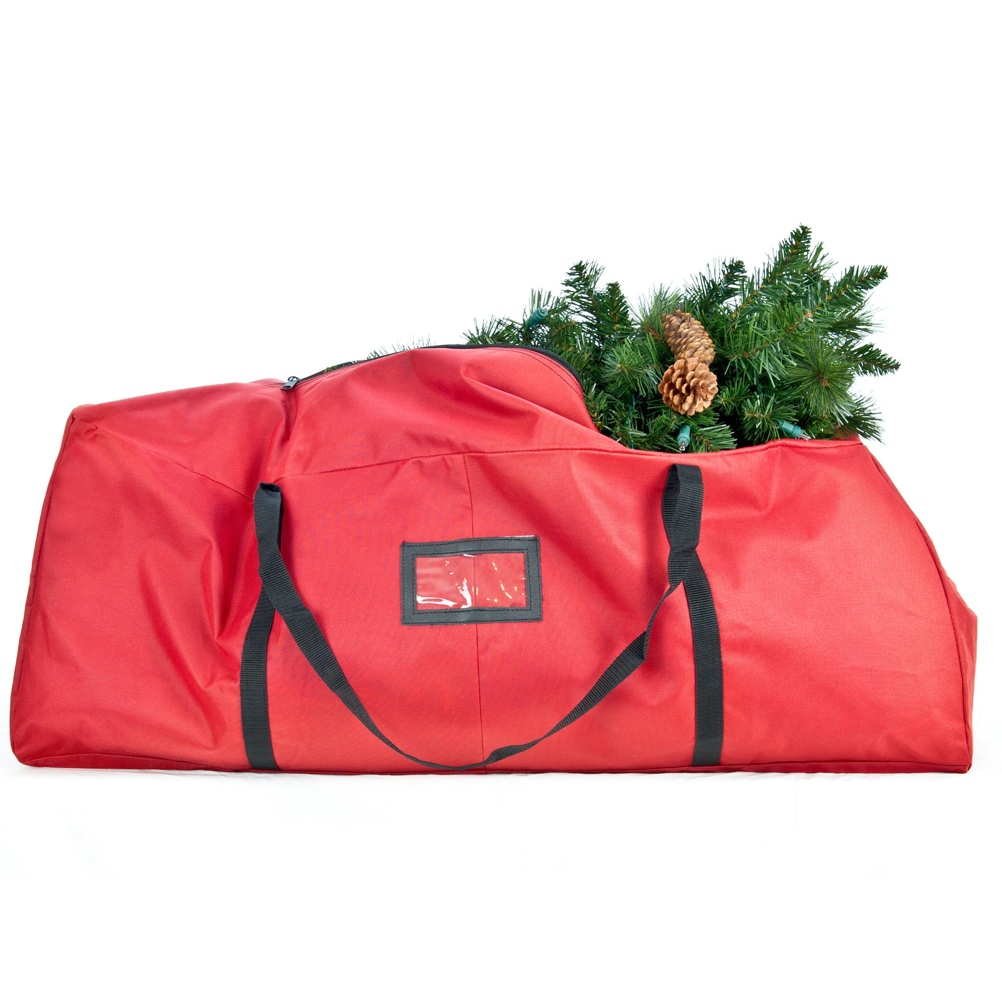 Santa s Bags 36 in W x 14 in H Red Collapsible Christmas Tree