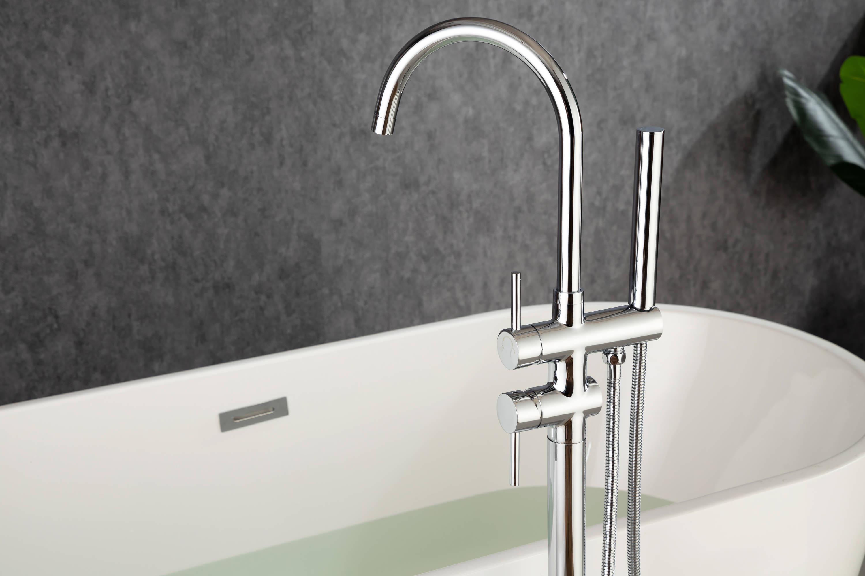 WELLFOR DB-BT5CP Roman-Tub-Faucets - View #6
