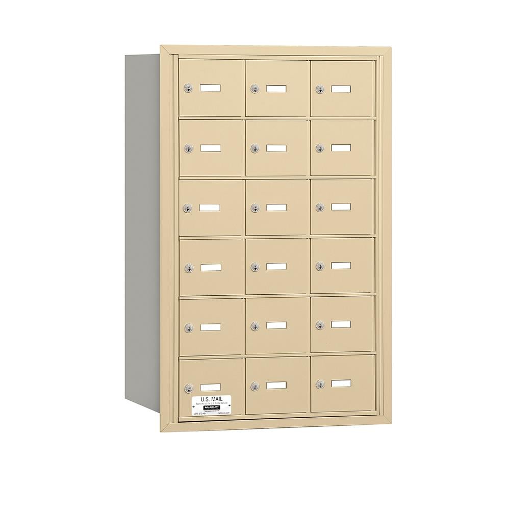 SALSBURY INDUSTRIES 3618SRP Recessed Mount Brown Metal Extra Large Lockable Cluster Mailbox